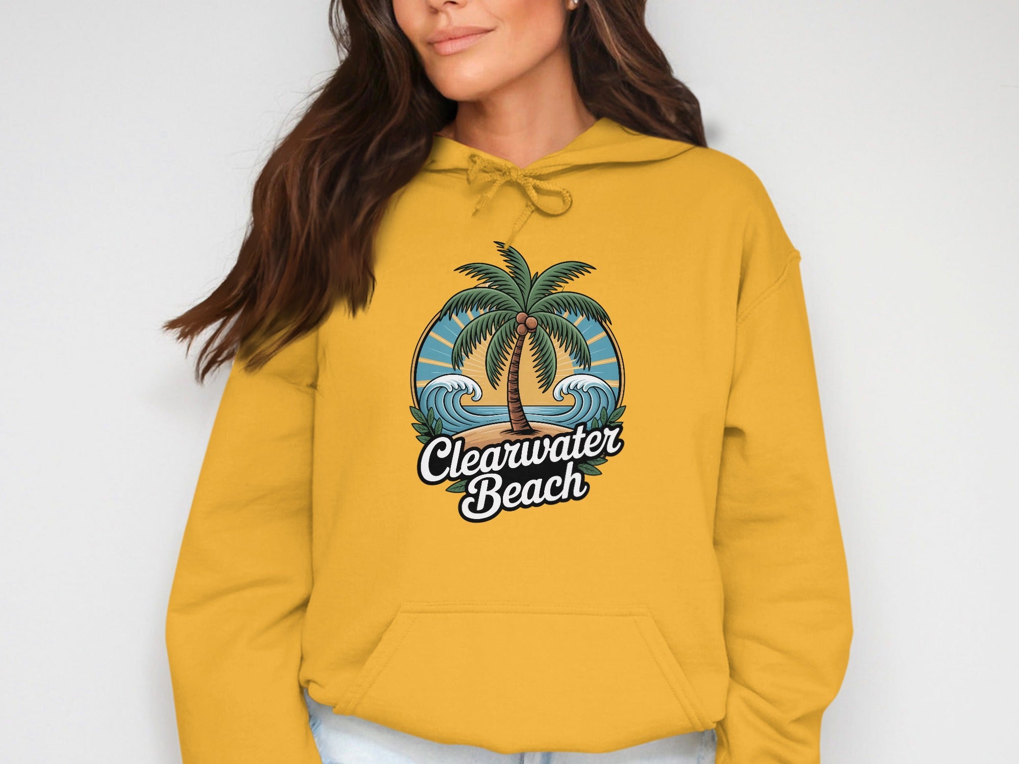 Clearwater Beach Hoodie Palm Tree Graphic Sweatshirt product type