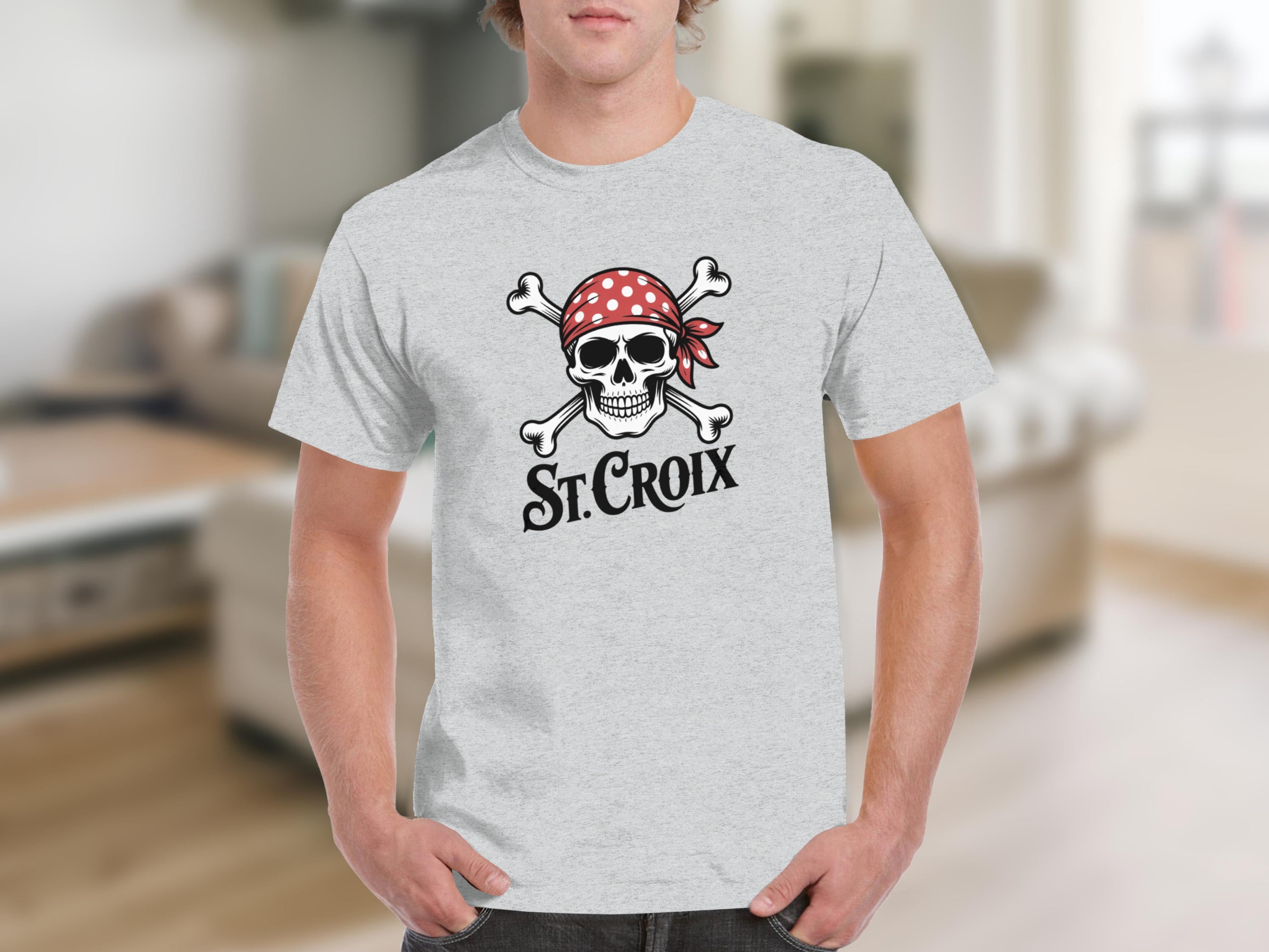 St. Croix Pirate Skull Graphic Printed T-Shirt product type
