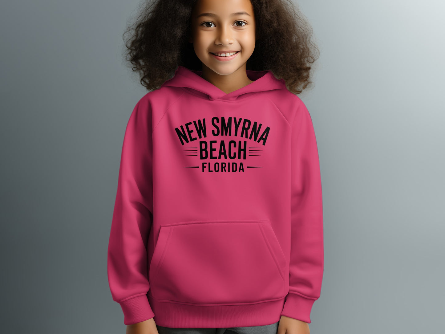 New Smyrna Beach Florida Pink Hoodie product type