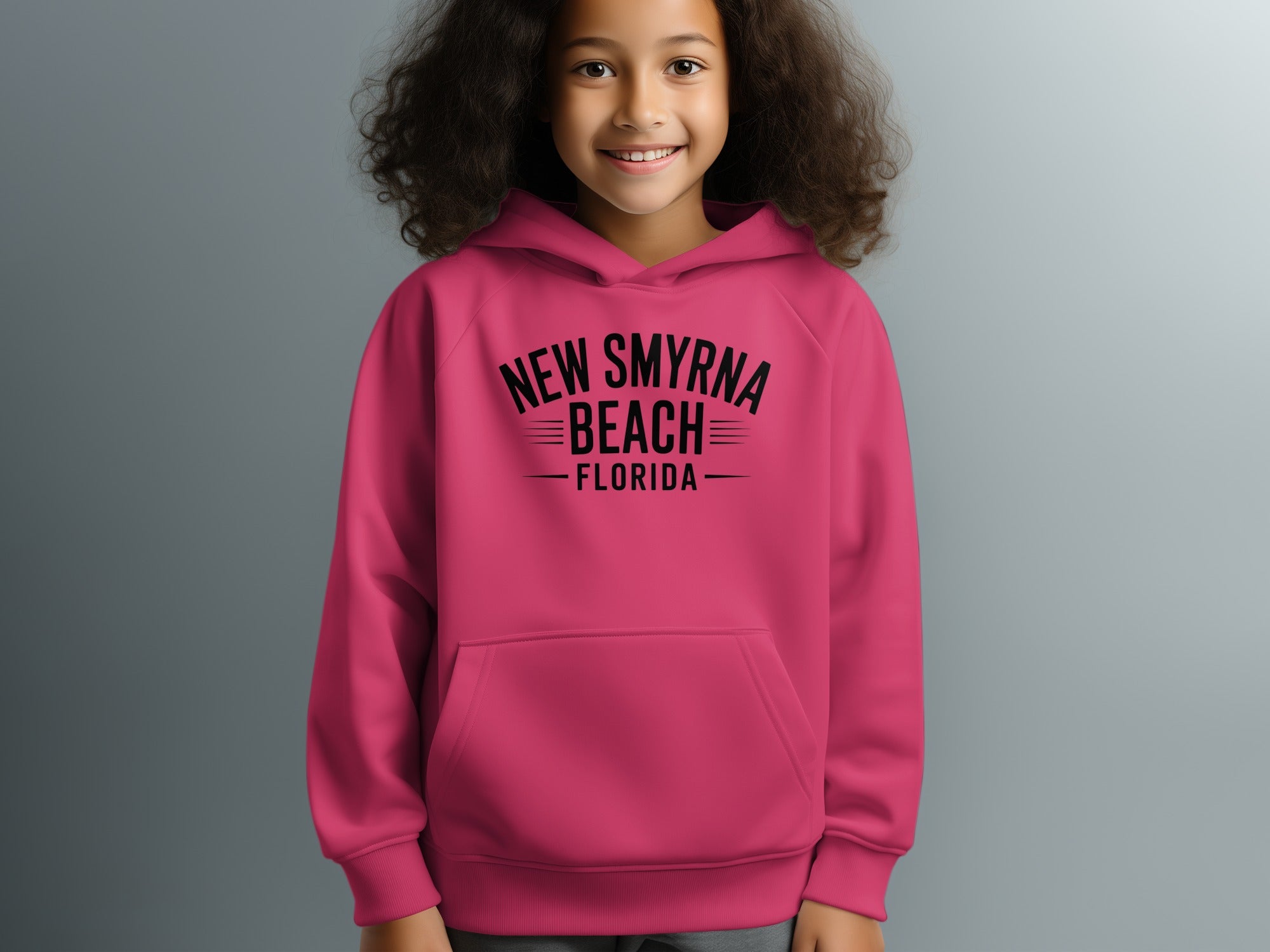New Smyrna Beach Florida Pink Hoodie product type