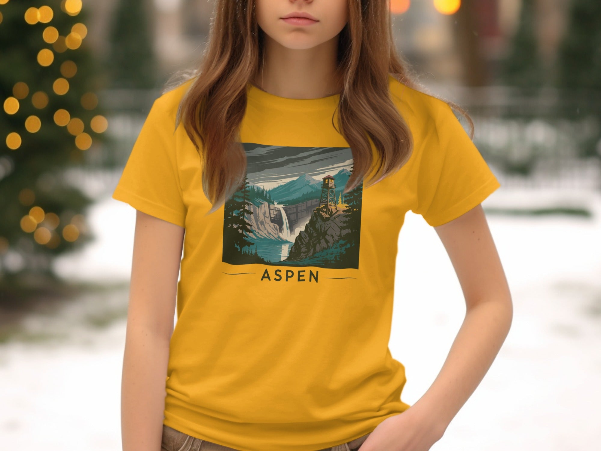 Aspen Scenic Graphic Tee Shirt