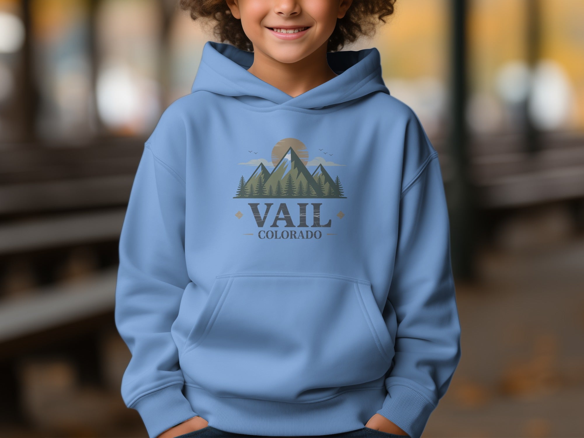 Vail Colorado Hoodie with Scenic Mountain Design product