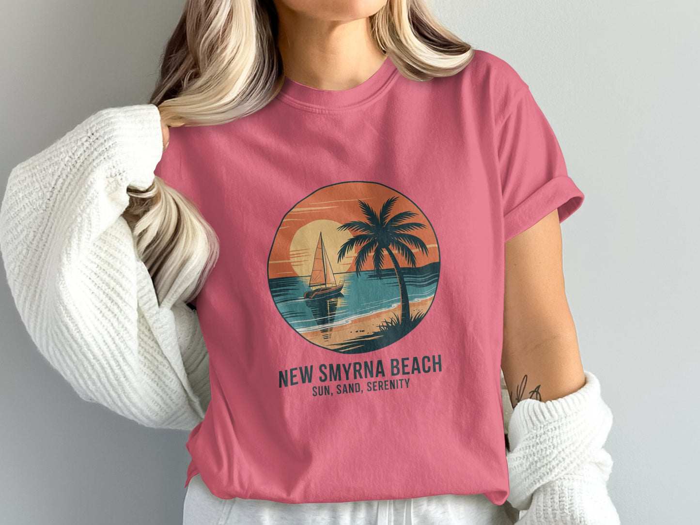 New Smyrna Beach Sun Sand Serenity T-shirt Product