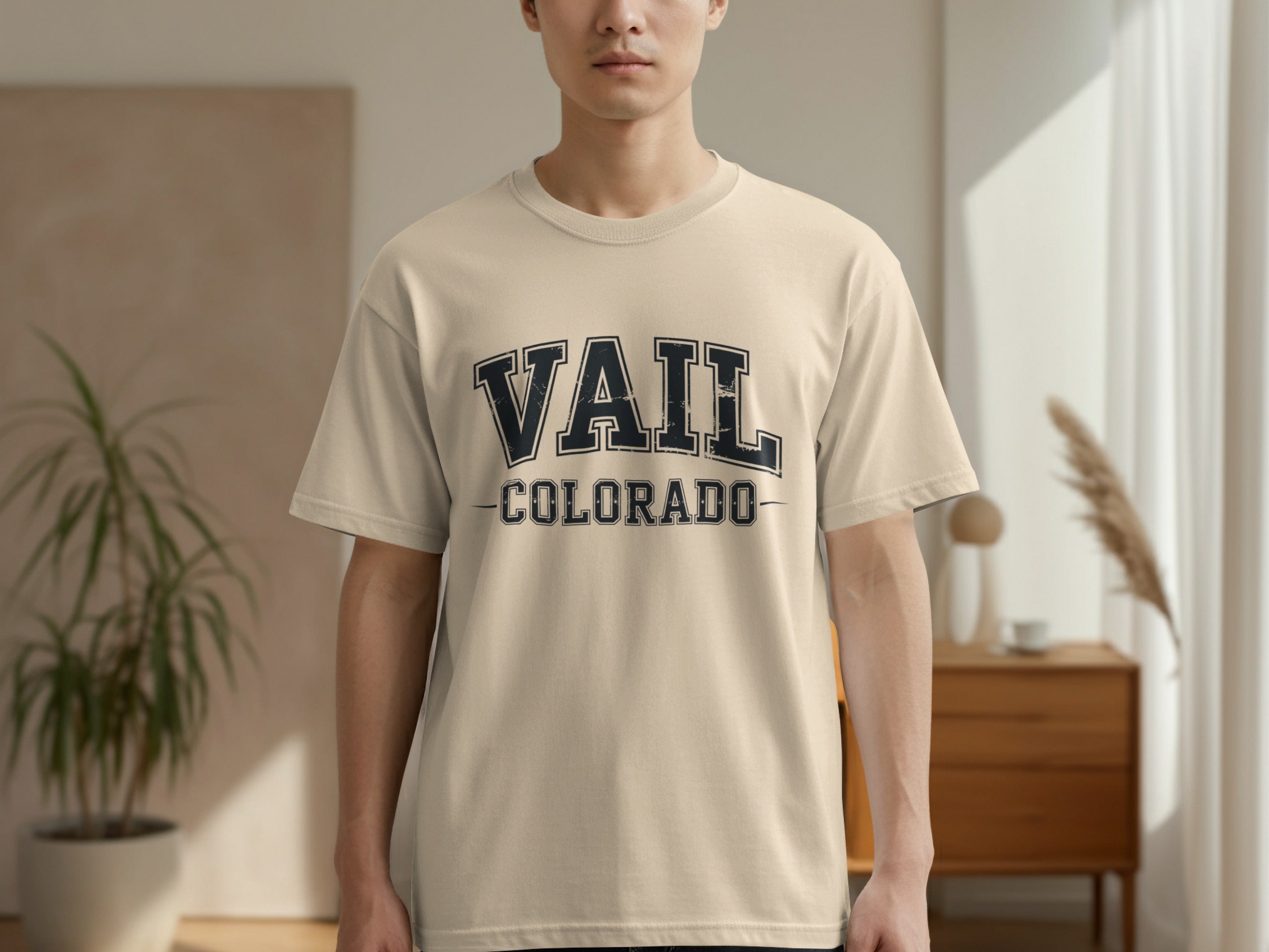 Vail Colorado themed apparel with bold printed product type
