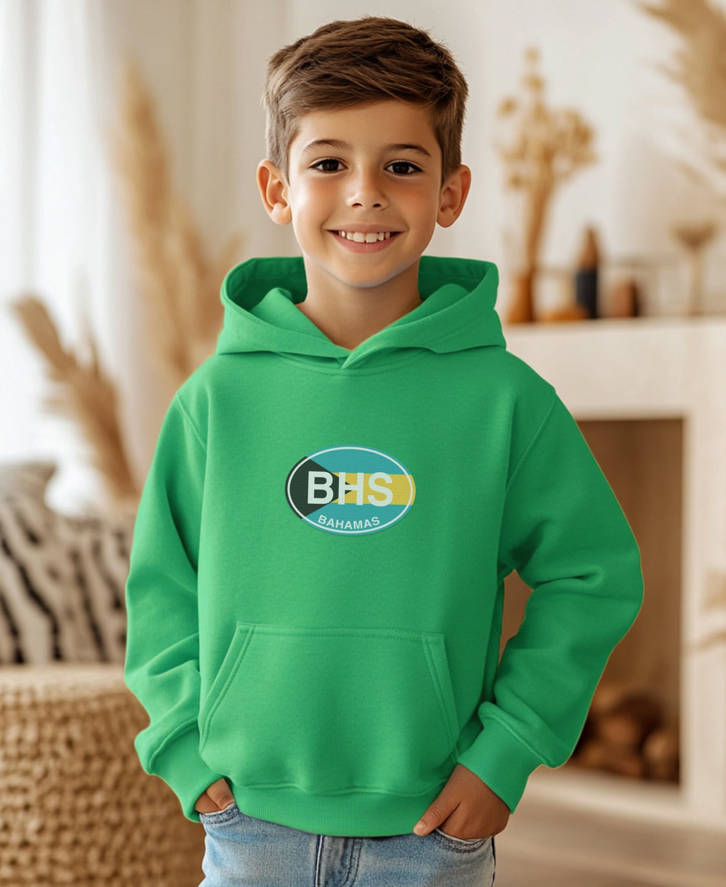Bright Green BHS Bahamas Design Hoodie product type