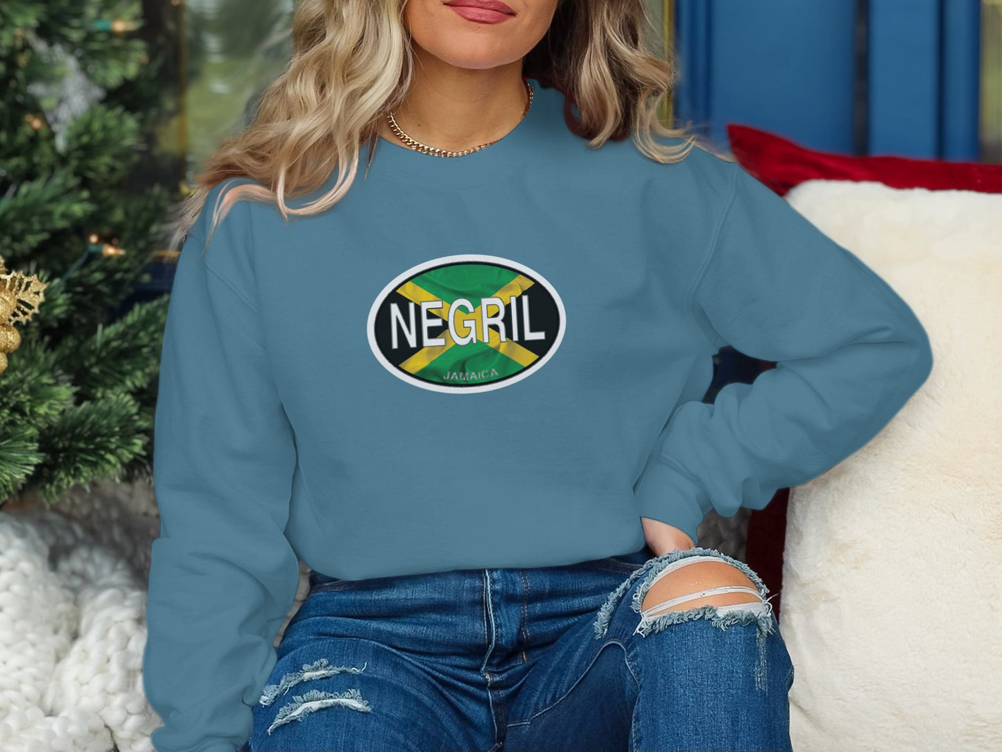 Negril Womens Sweatshirt Sapphire