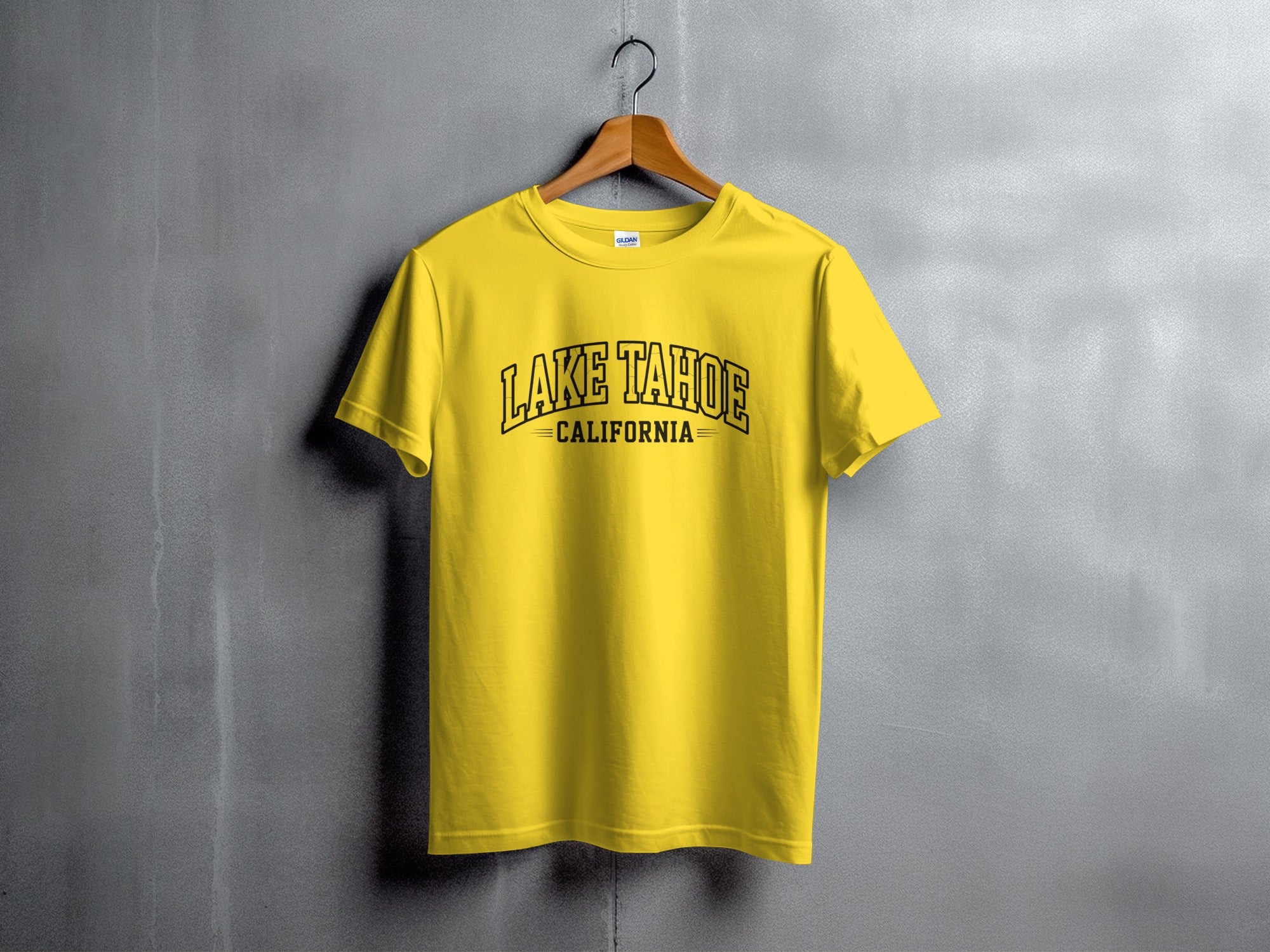 Lake Tahoe California graphic t-shirt casual wear for outdoors