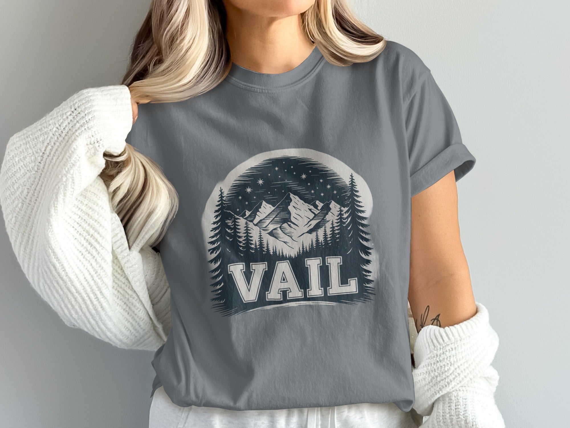 Stylish Vail Graphic Print T-Shirt Casual Wear Product Type