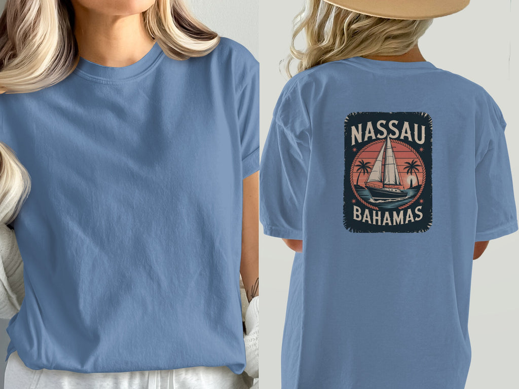 Blue Nassau Bahamas Graphic Tee Shirt product type
