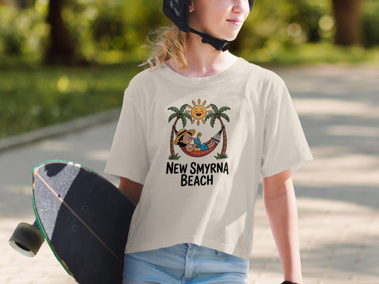 New Smyrna Beach Palm Trees Hammock T-shirt product