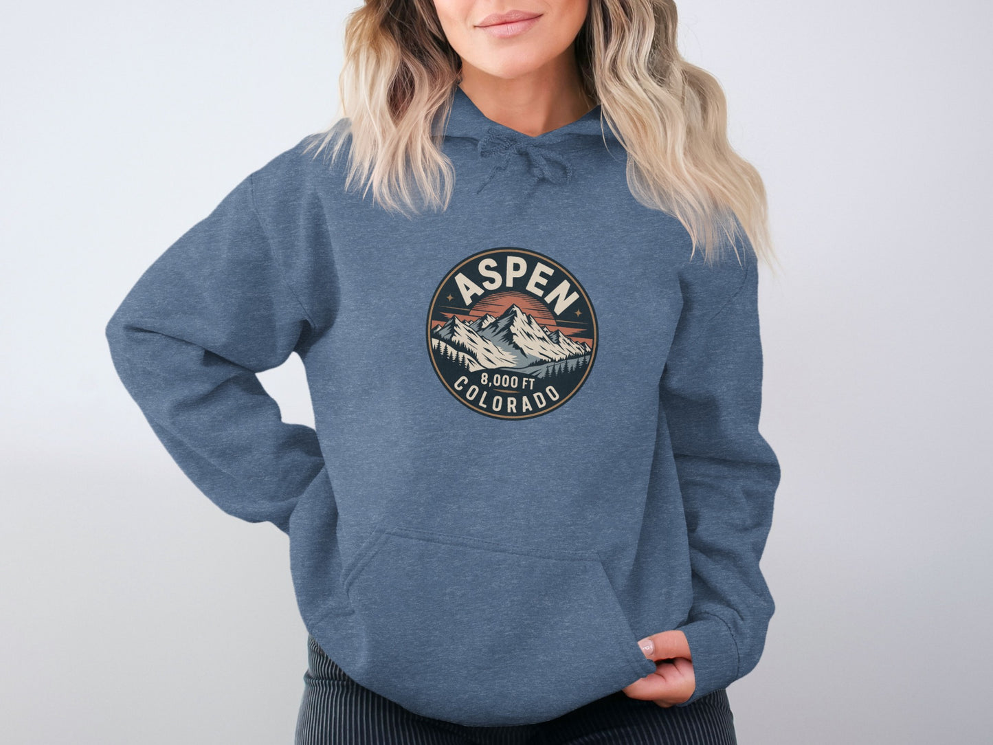 Aspen Colorado 8000 Ft Hoodie Aspen product type