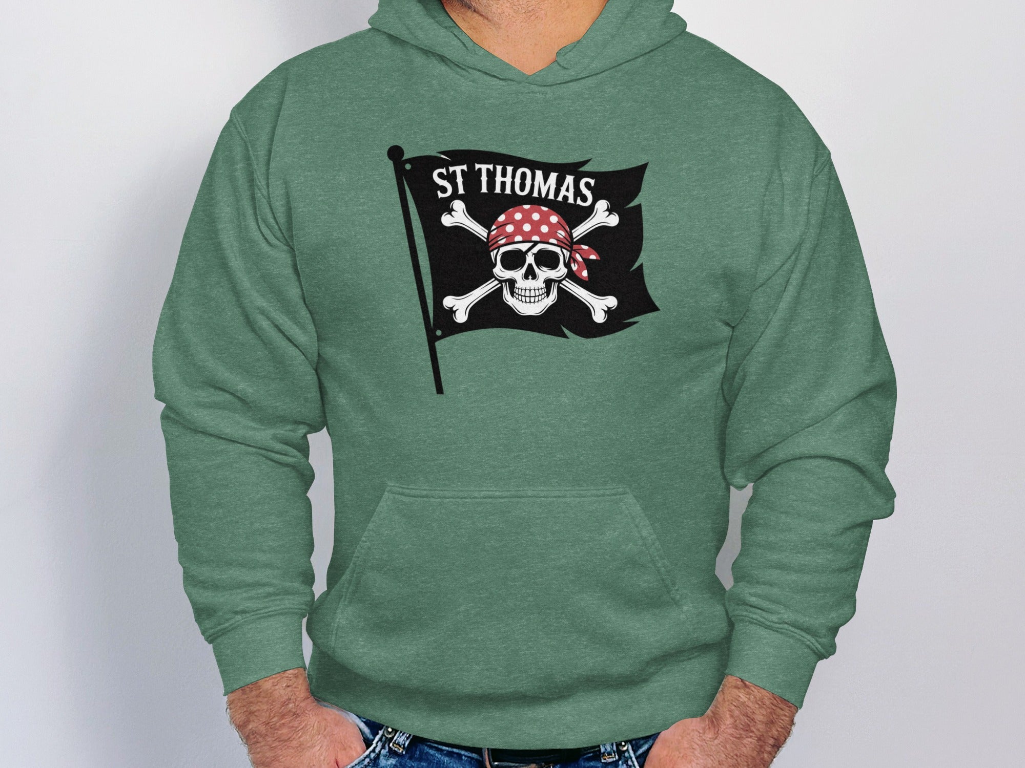St Thomas Pirate Skull Flag Design Hoodie product type