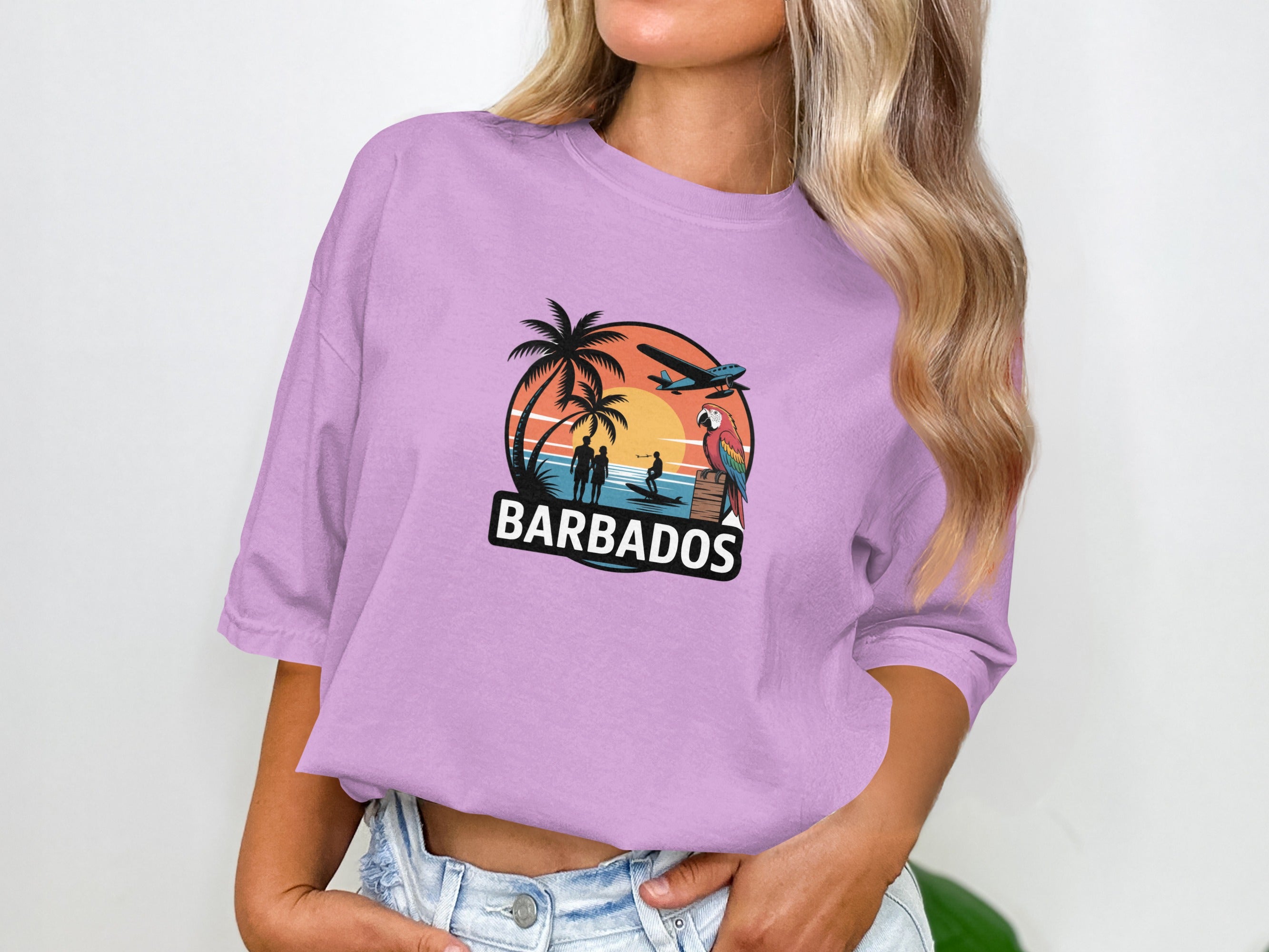 Barbados Beach Sunset Graphic Tee shirt product type