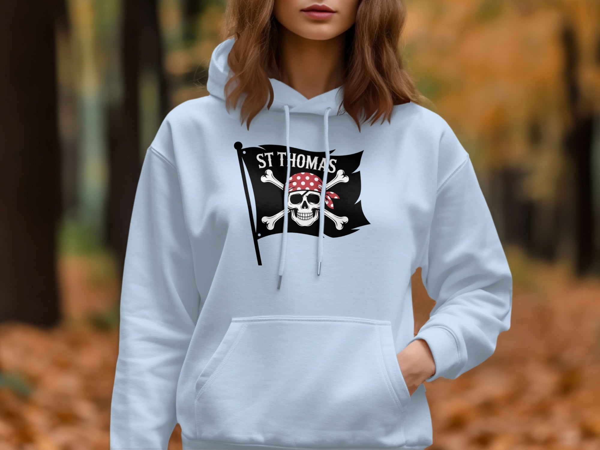 St Thomas Pirate Flag Hoodie Comfortable Casual product type