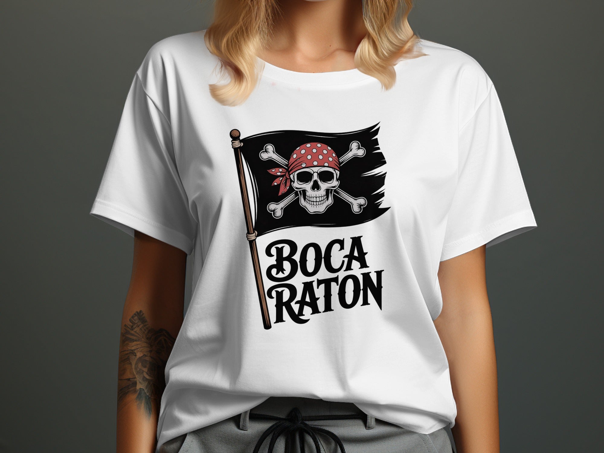 Boca Raton Pirate Skull Graphic T-Shirt product
