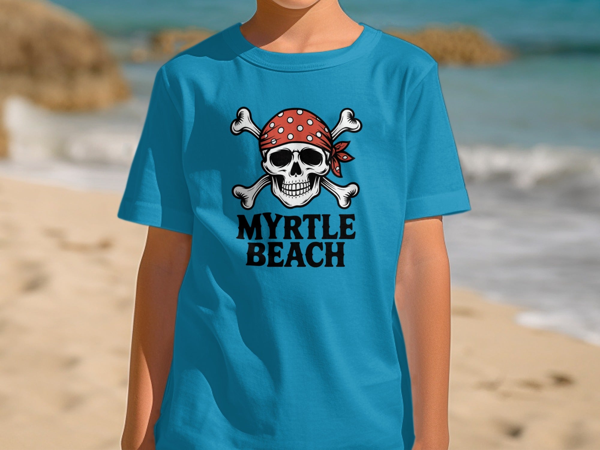 Myrtle Beach Skull and Crossbones Graphic T-shirt product