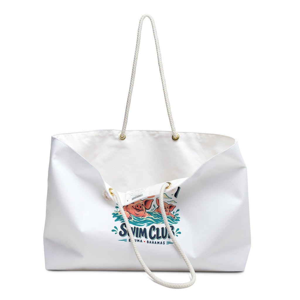 Pig Beach Swim Club Exuma Bahamas Weekender Bag, supplier product view 3