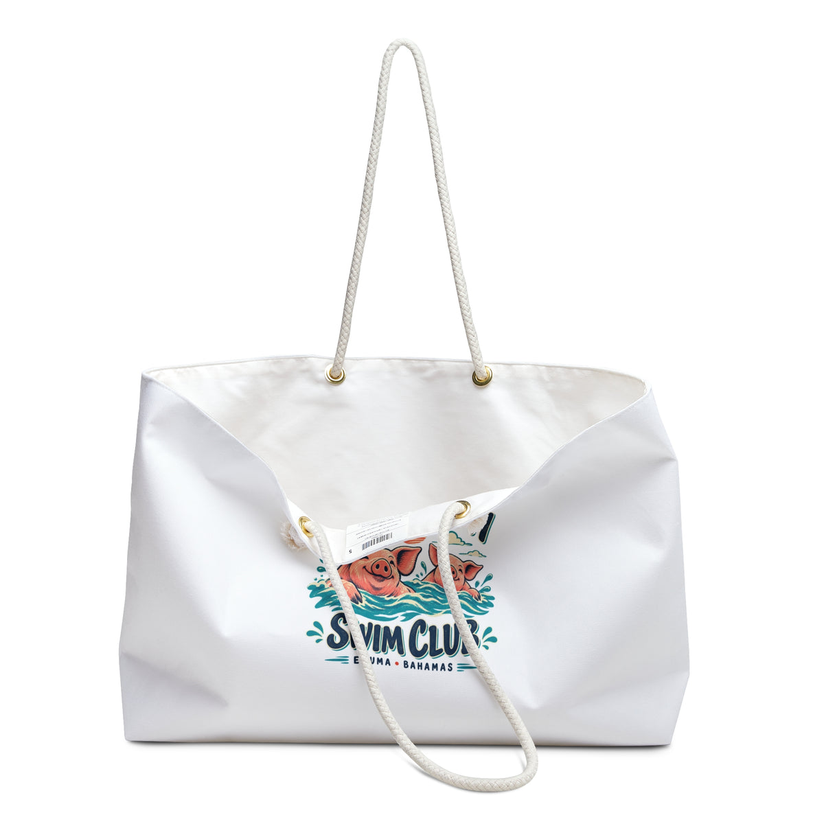 Pig Beach Swim Club Exuma Bahamas Weekender Bag, supplier product view 3
