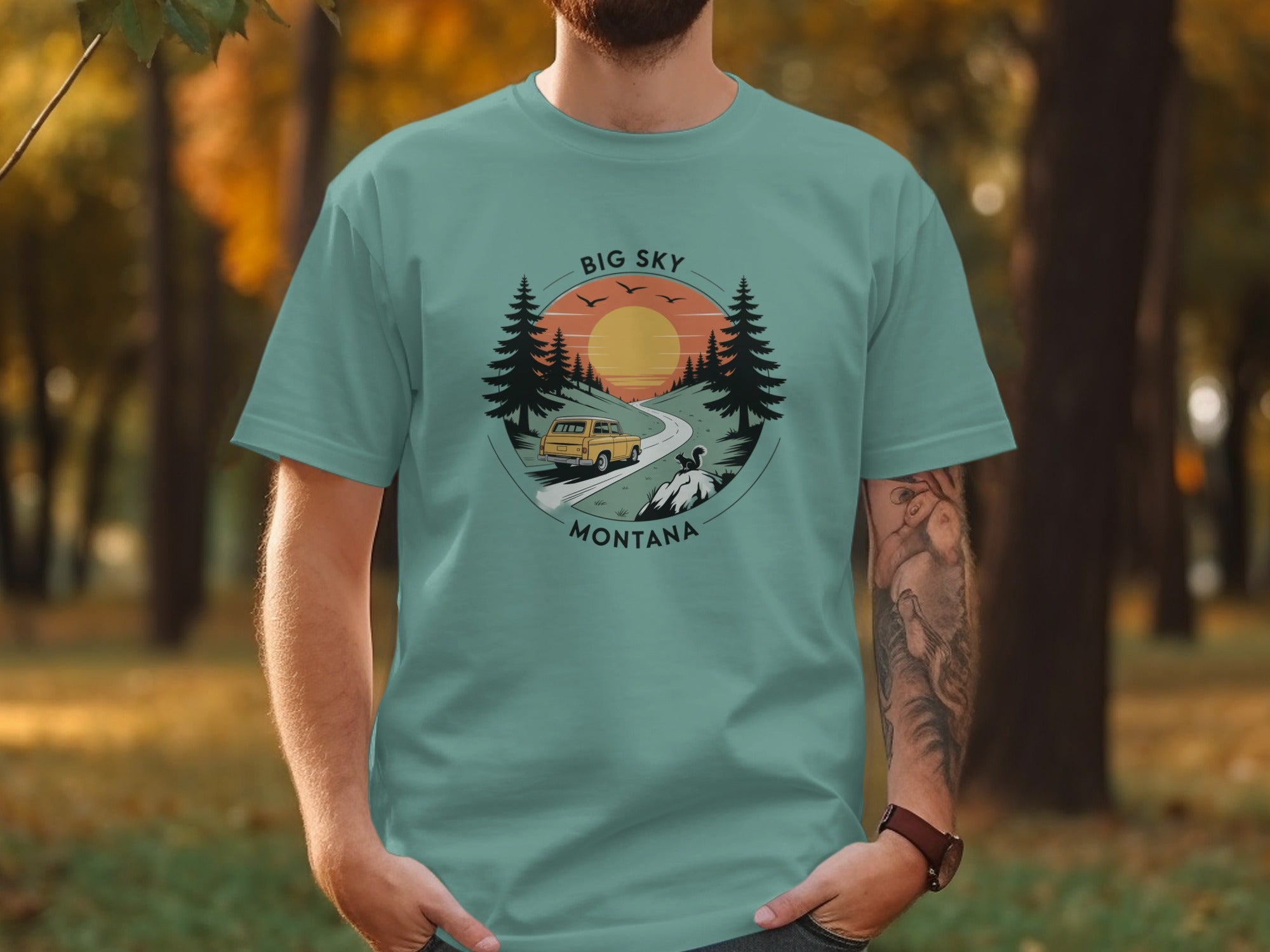 Big Sky Montana Scenic Nature Graphic Tee product