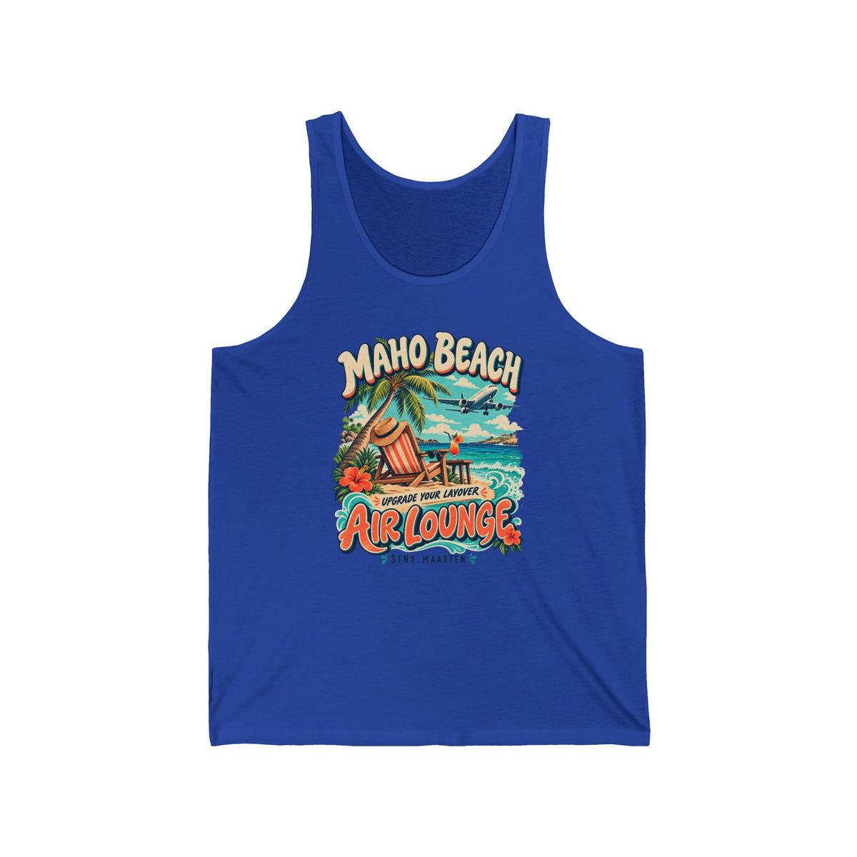 Maho Beach Air Lounge Sint Maarten Bella+Canvas 3480 Tank Top