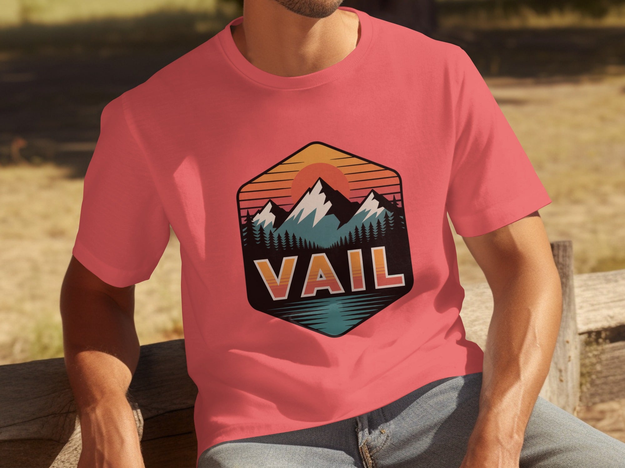 Vail Mountain Sunset Graphic T-Shirt product