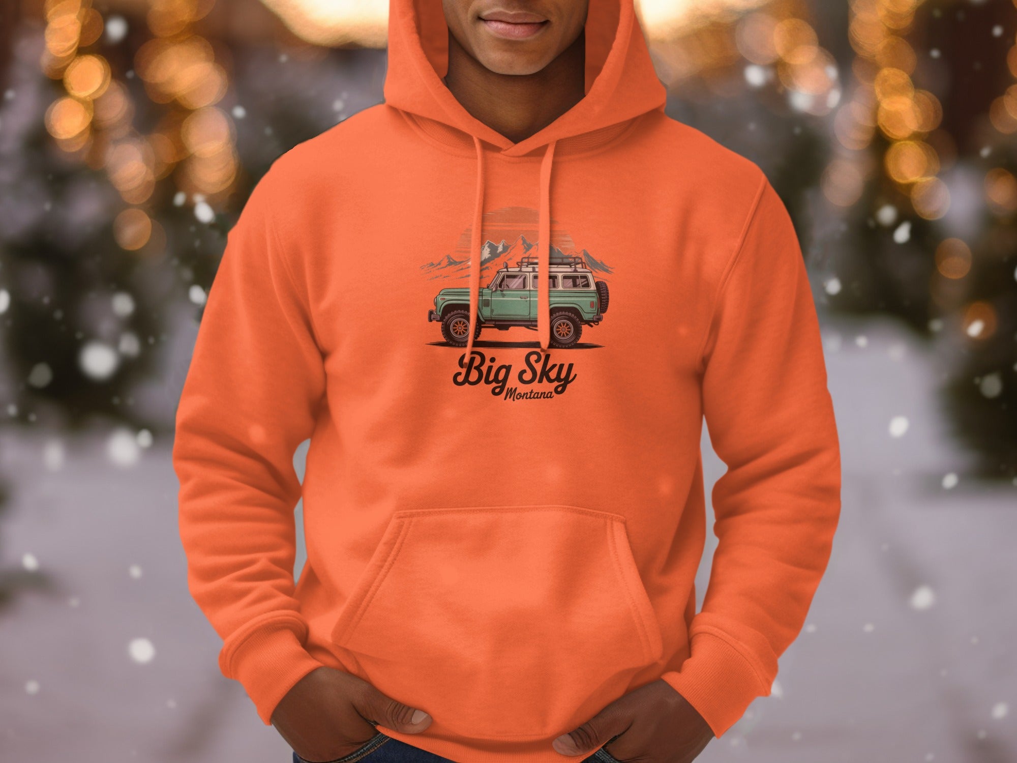 Cozy Big Sky Montana Hoodie Winter Apparel