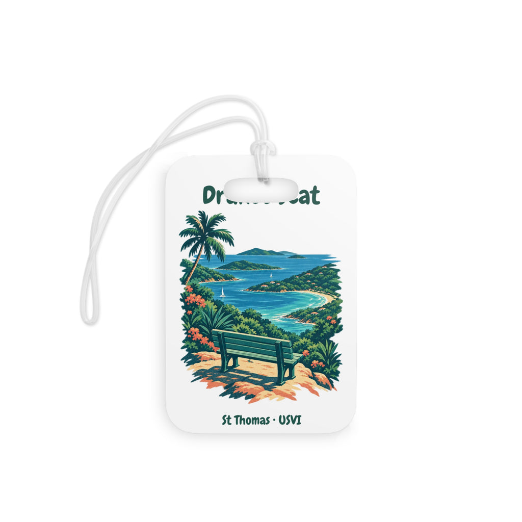 Drake's Seat St. Thomas USVI Double-Sided Luggage Tag