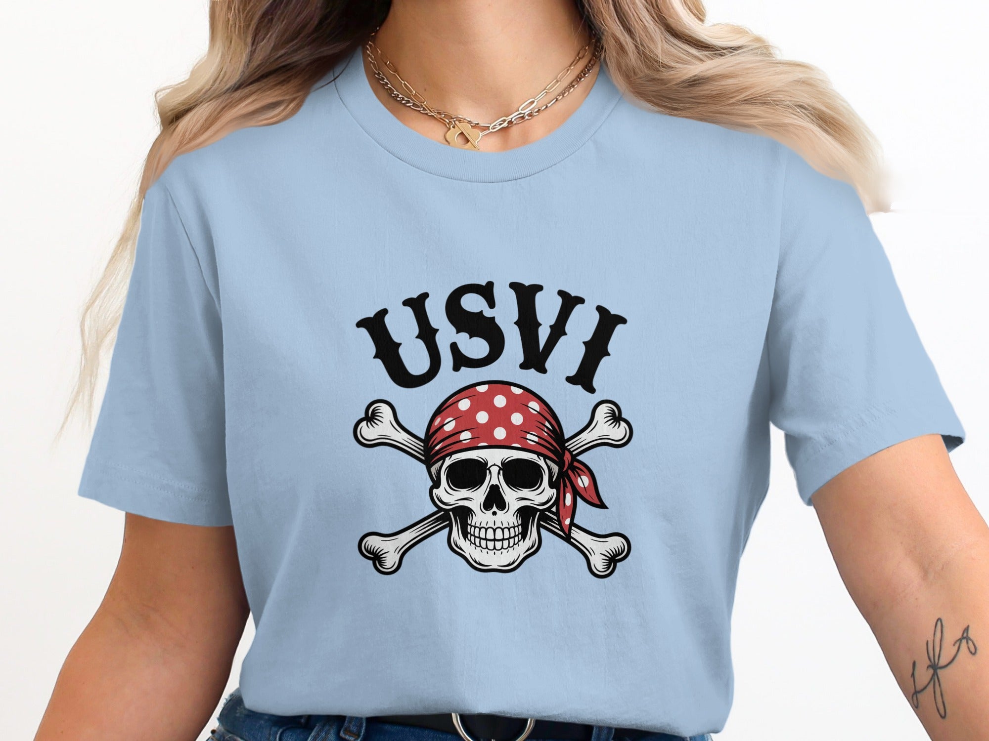 USVI Skull and Crossbones Design T-Shirt product
