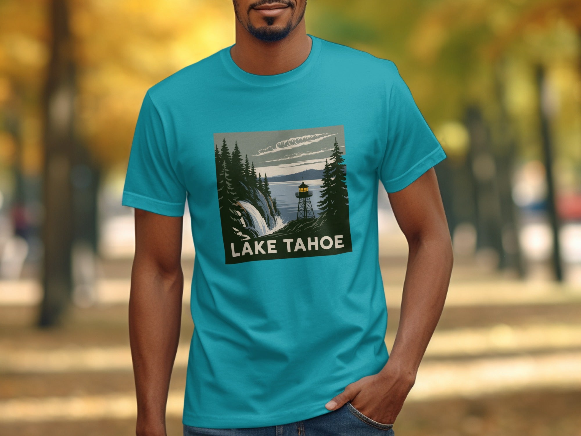 Lake Tahoe Scenic Graphic Tee Shirt product type