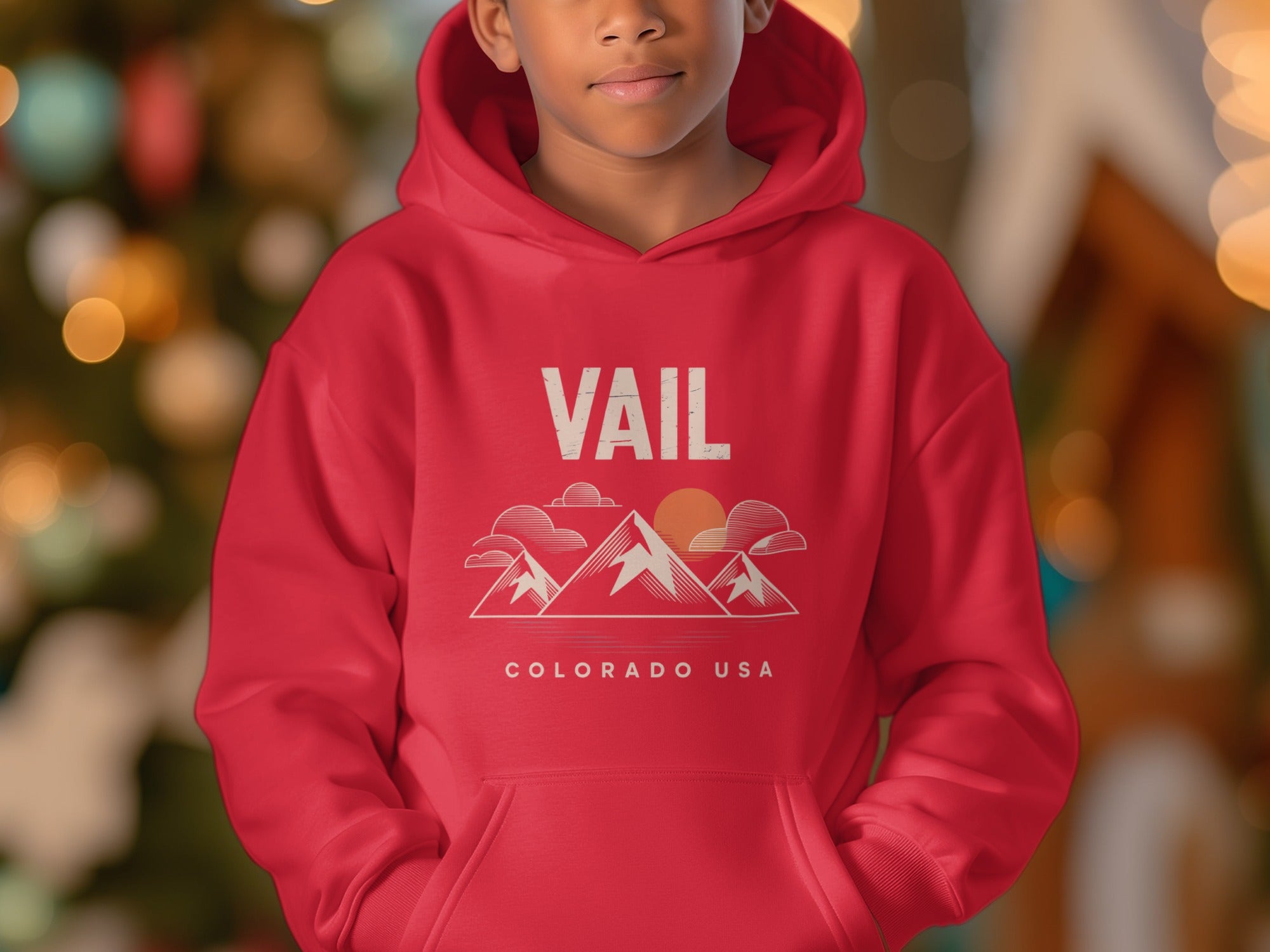 Vail Colorado USA Mountain Sunset Hoodie product type