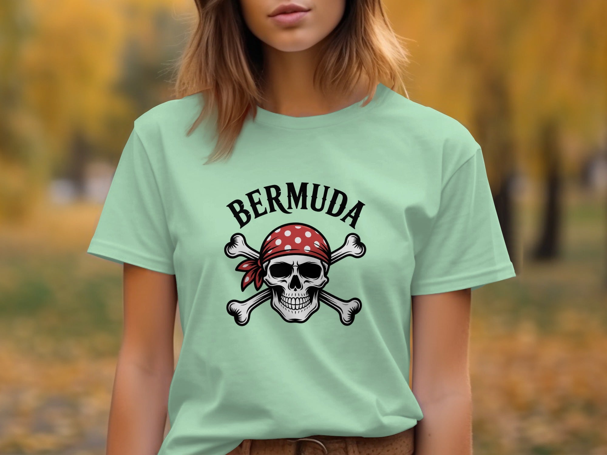 Bermuda Skull and Crossbones Graphic T-shirt product