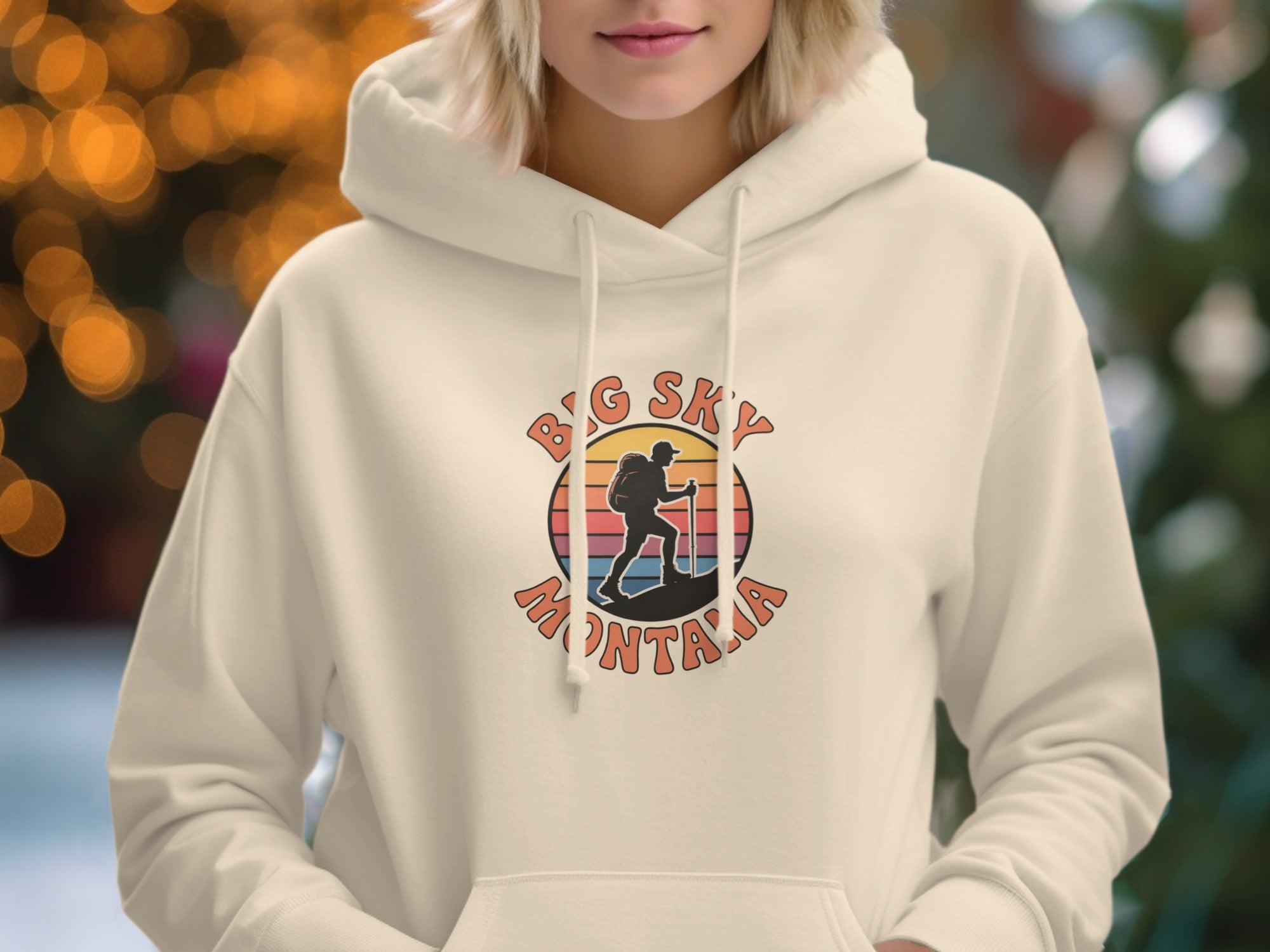 Big Sky Montana Hoodie with Retro Design