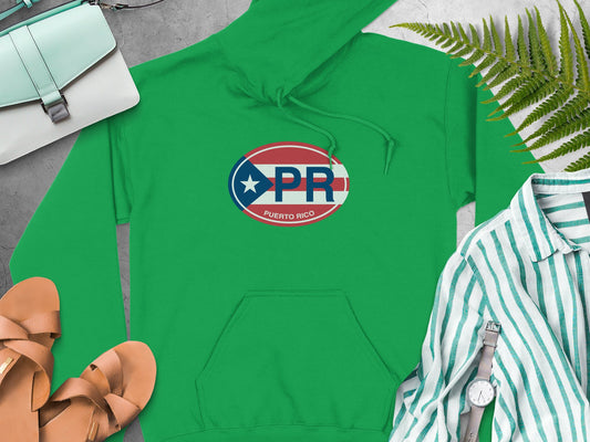 Puerto Rico  Oval Logo Vacation Travel Hoodie Gift Souvenir Royal 