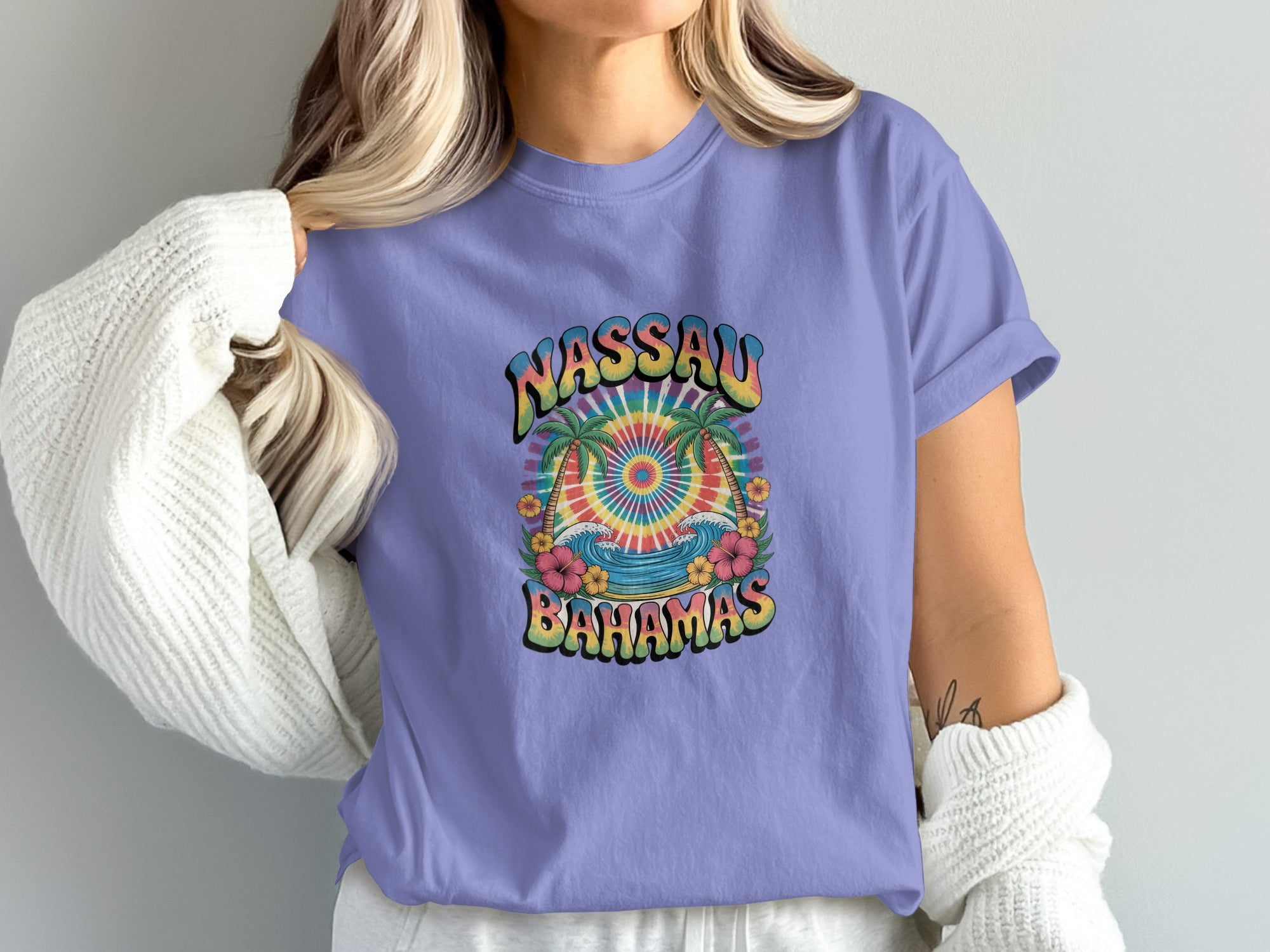 Nassau Bahamas Psychedelic Vibes Graphic T-Shirt product type