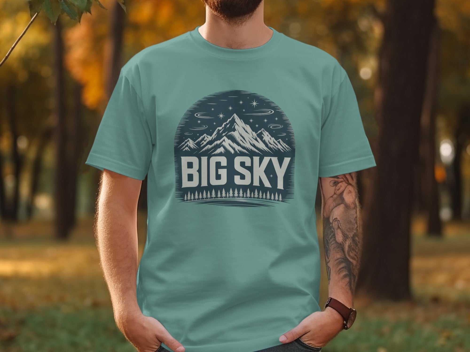Big Sky Mountain Graphic Men's T-Shirt