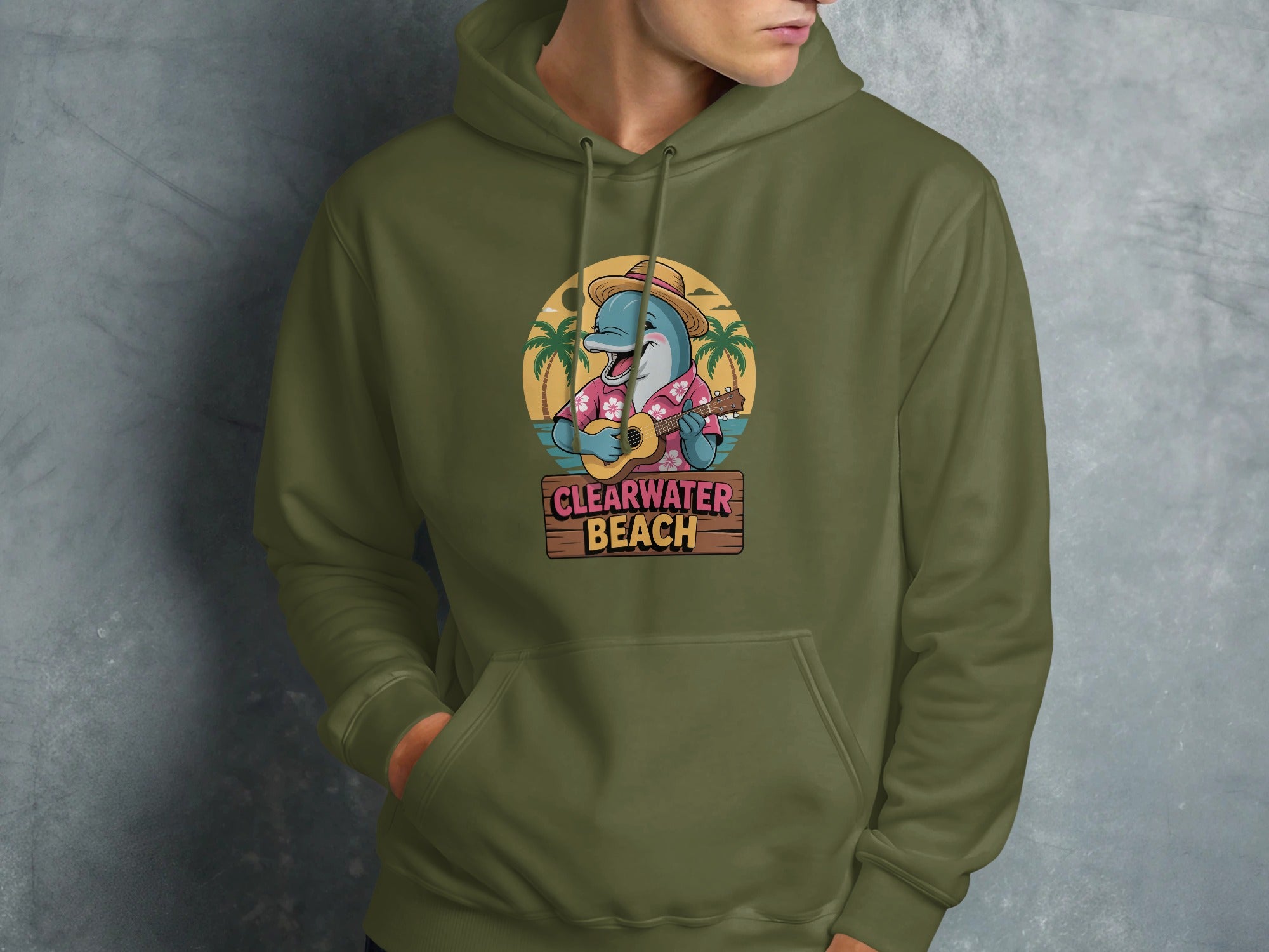 Clearwater Beach Dolphin Graphic Hoodie product