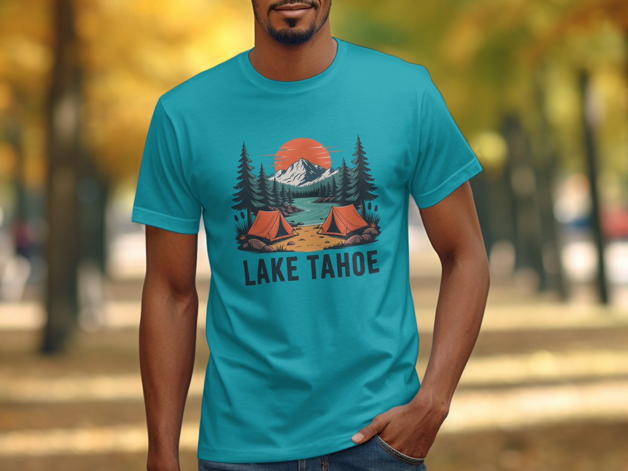 Lake Tahoe Mountain Camping Graphic T-shirt product