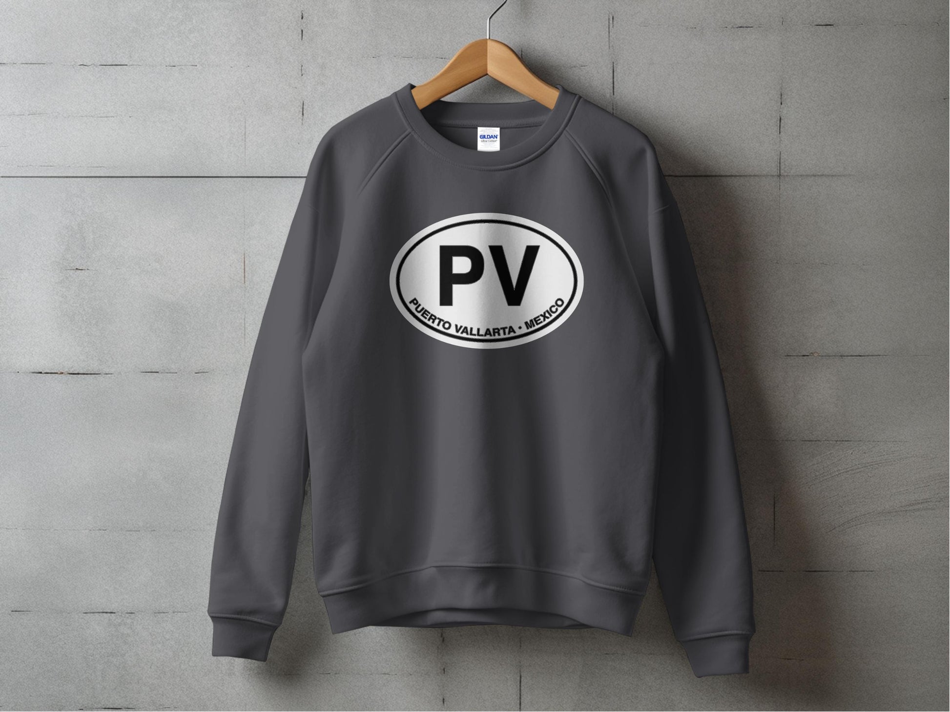 Puerto Vallarta Mens Sweatshirt Graphite Heather