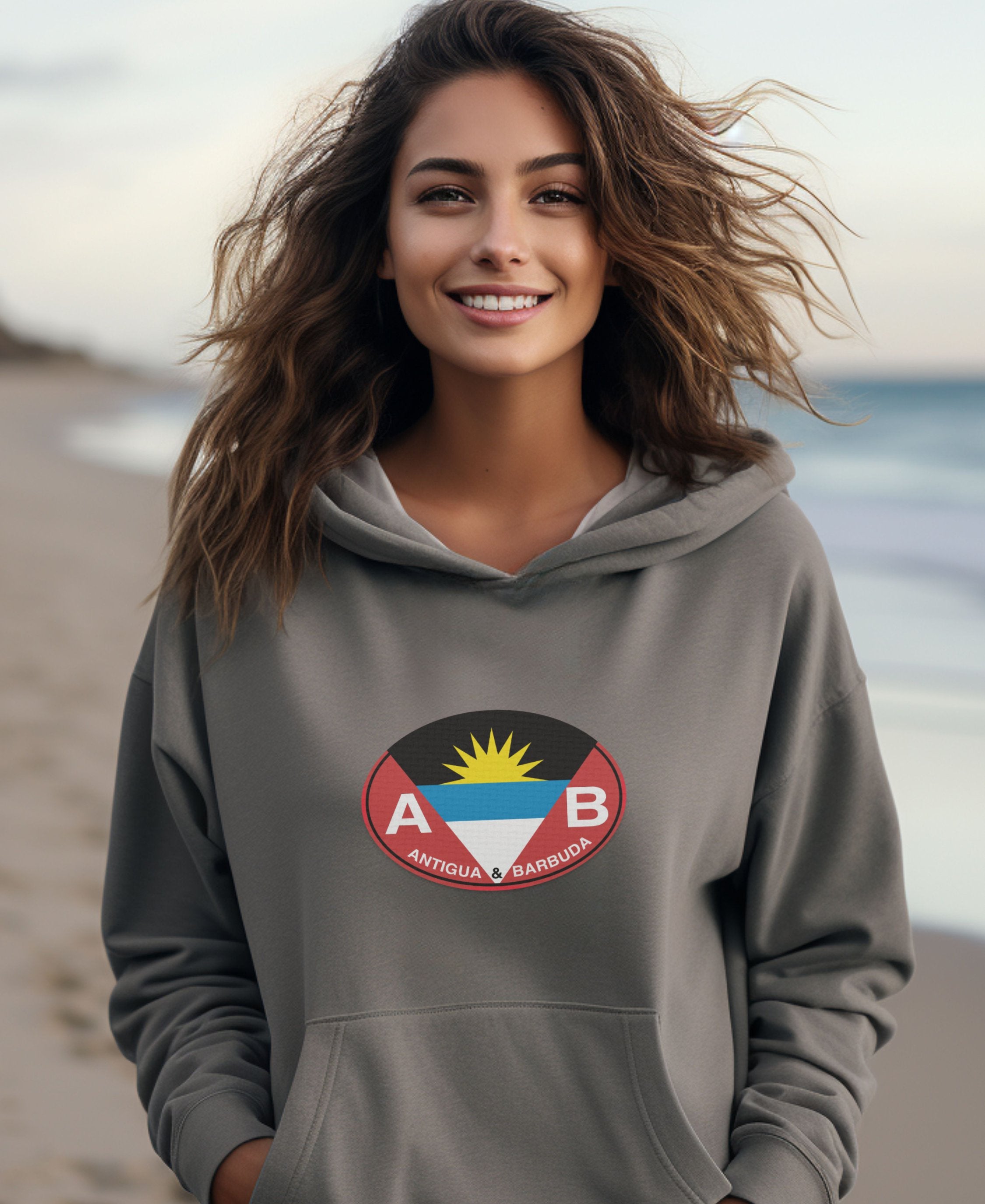 Antigua Pink Sands & Carnival Vibes Womens Hoodie
