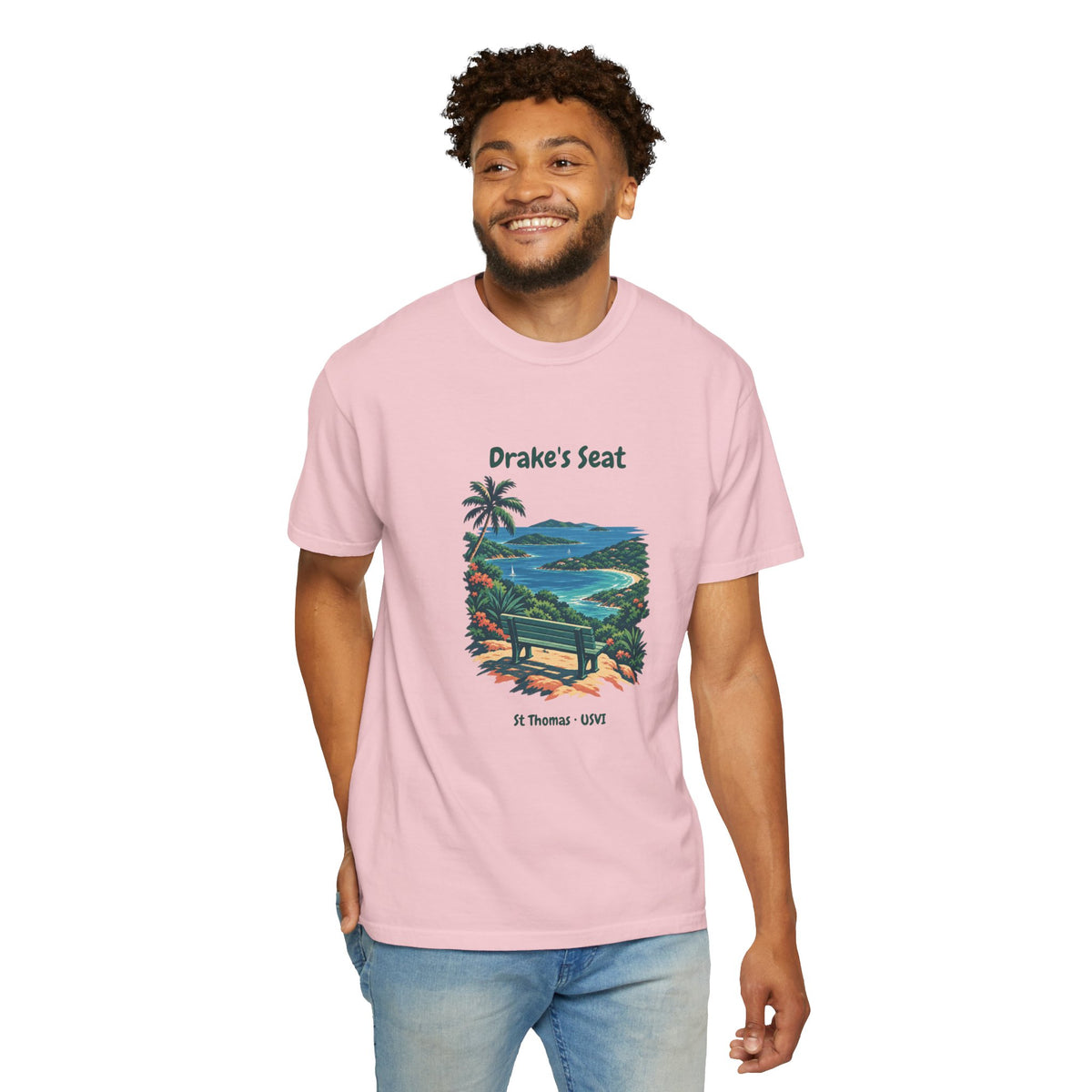 Drake's Seat St. Thomas USVI Comfort Colors 1717 T-Shirt