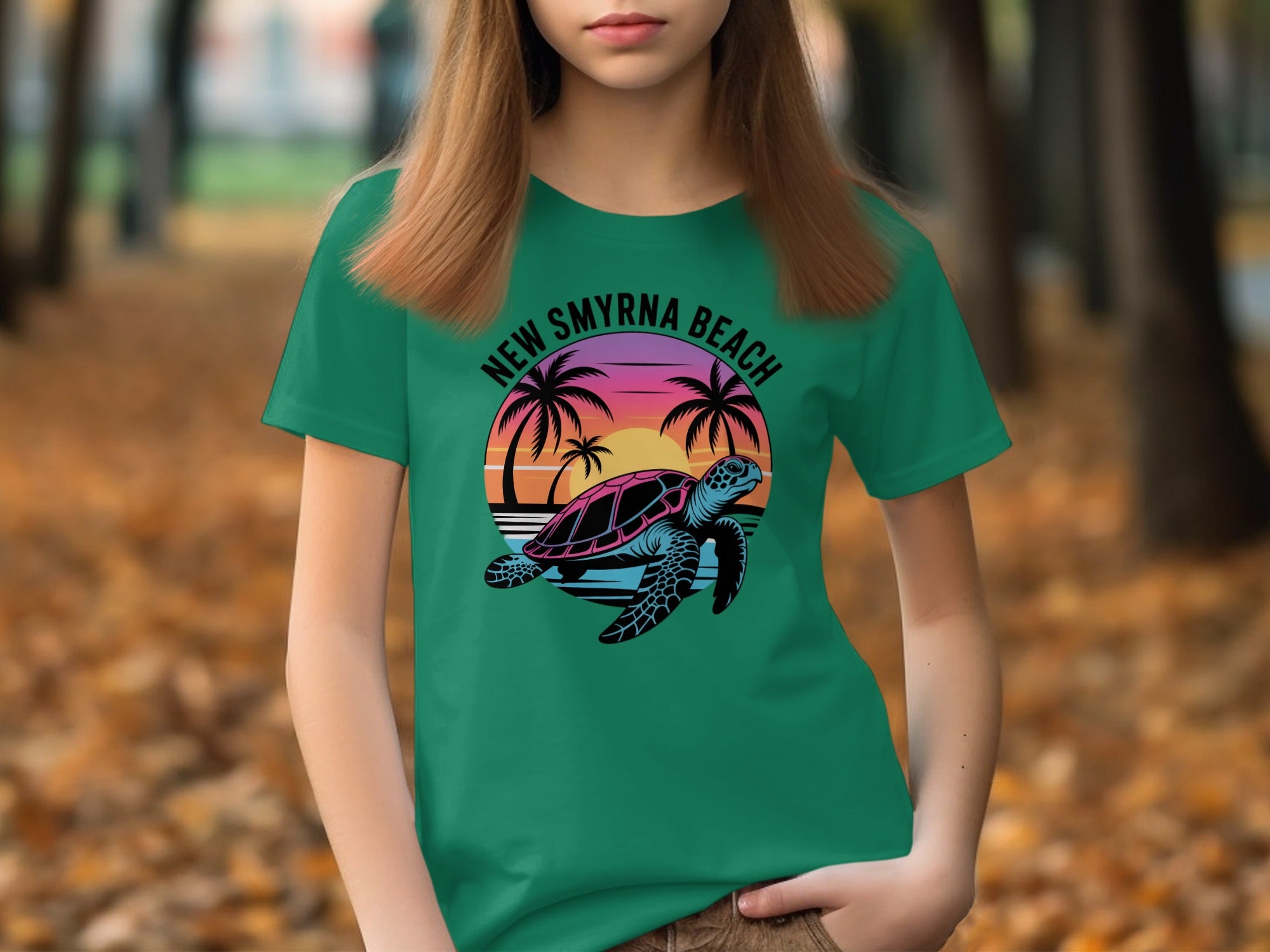 New Smyrna Beach Turtle Print T-Shirt product type