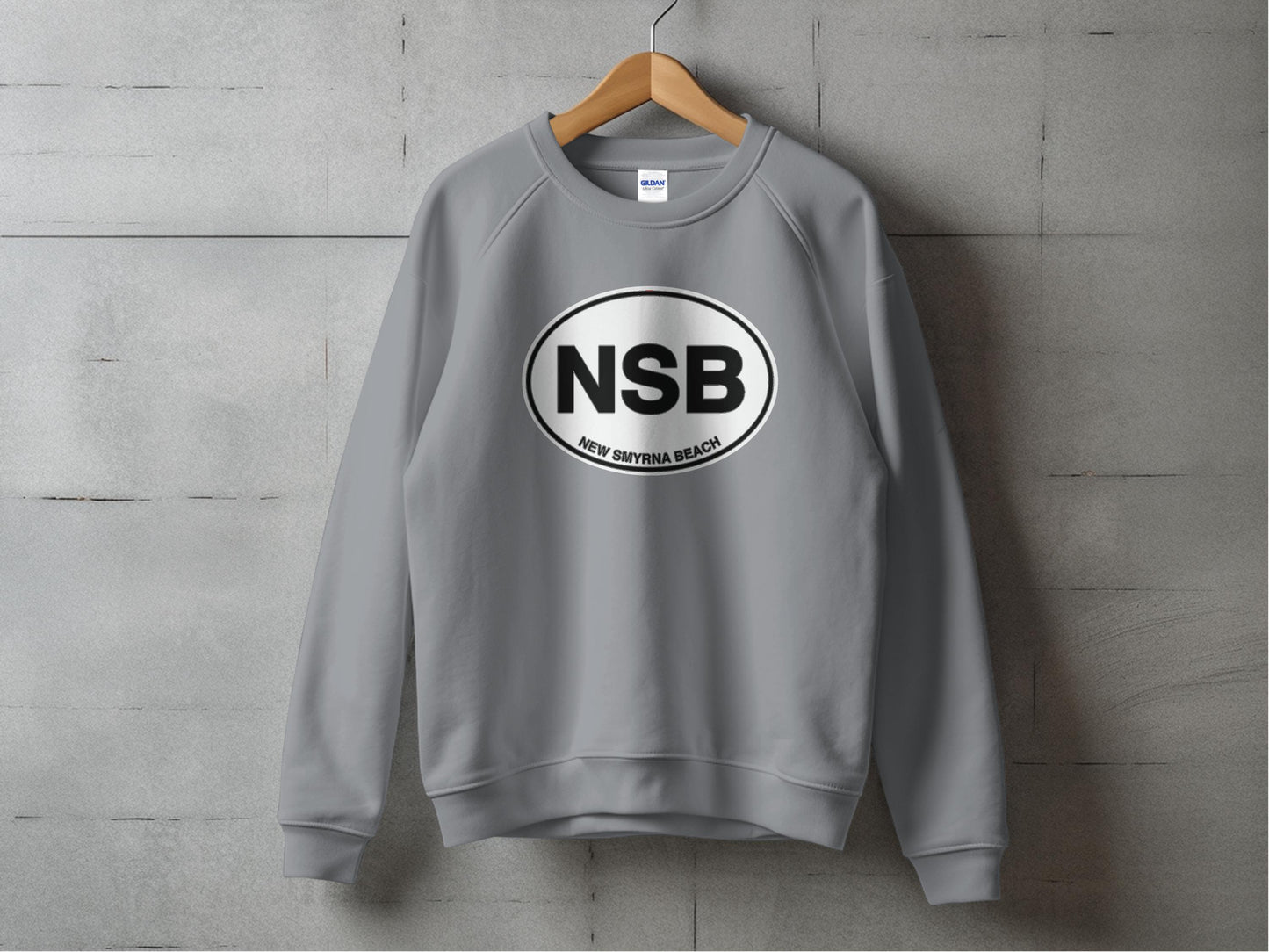 New Smyrna Beach Mens Sweatshirt Graphite Heather