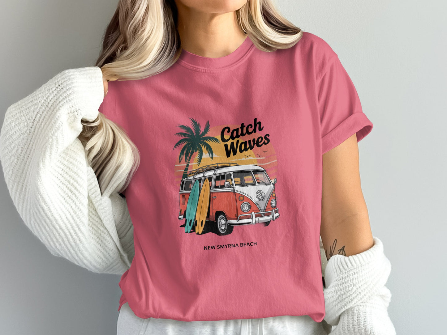 Catch Waves Surf Van Graphic Tee Product Type