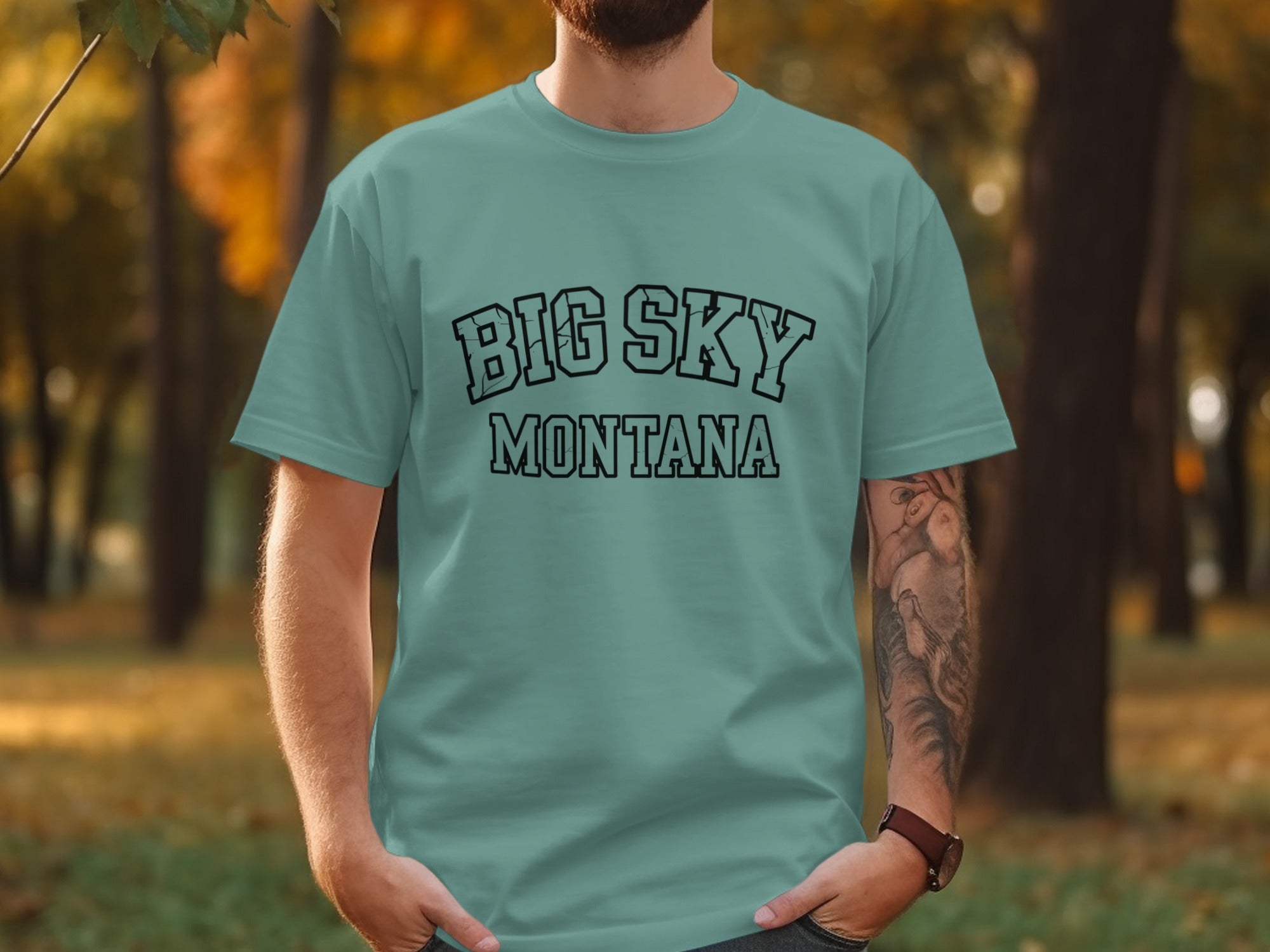Big Sky Montana Graphic Tee Ideal for Outdoor Enthusiasts