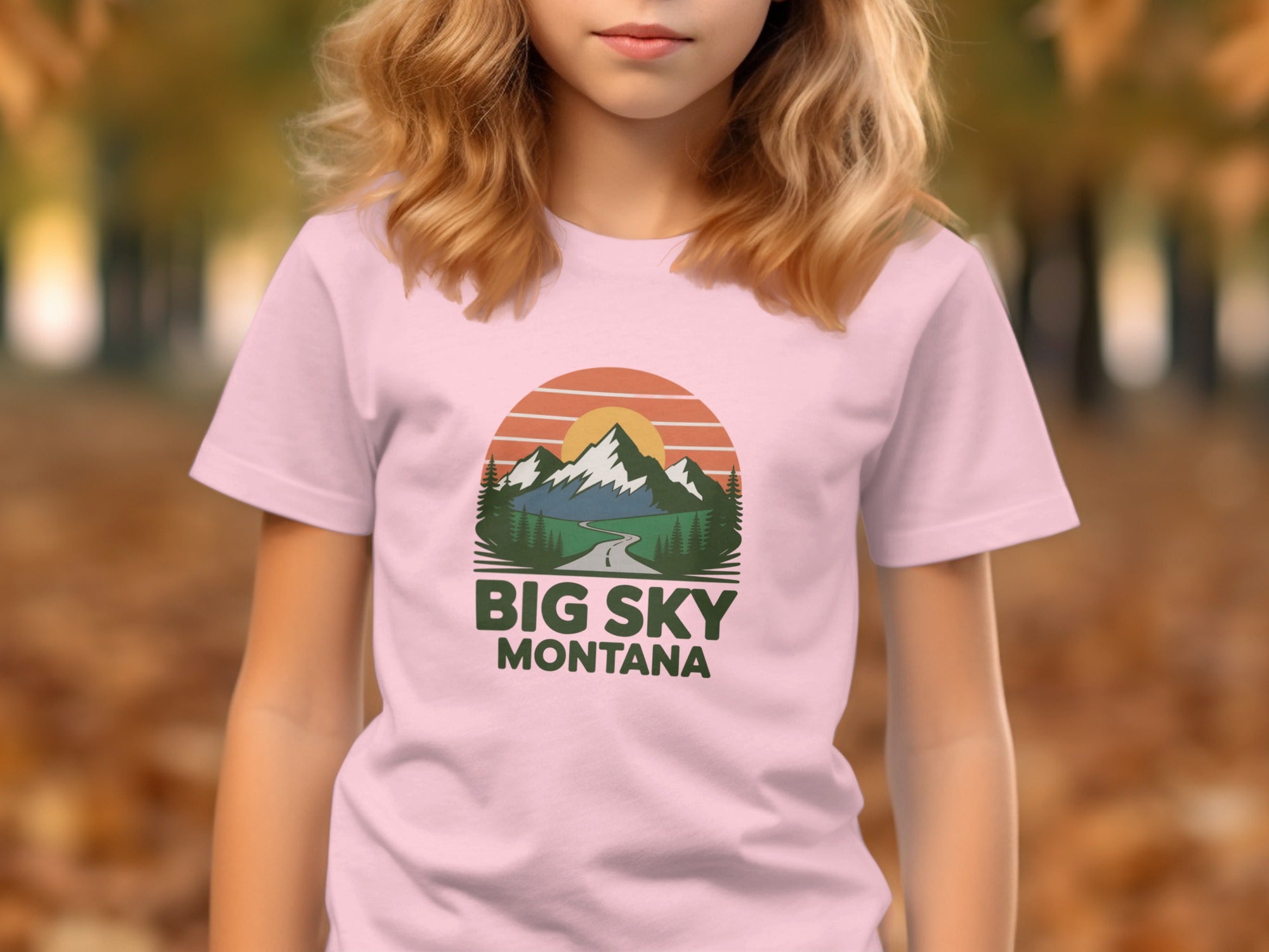 Big Sky Montana T-Shirt with Scenic Mountain Design