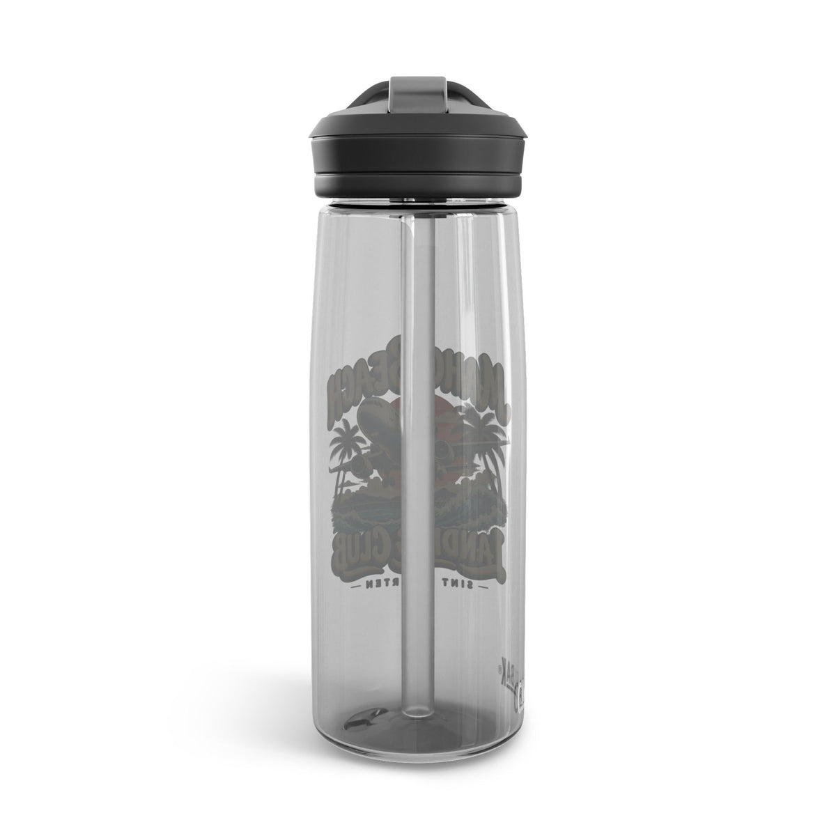 Maho Beach Landing Club Sint Maarten CamelBak Eddy 25 oz Water Bottle illustrated destination design, product mockup