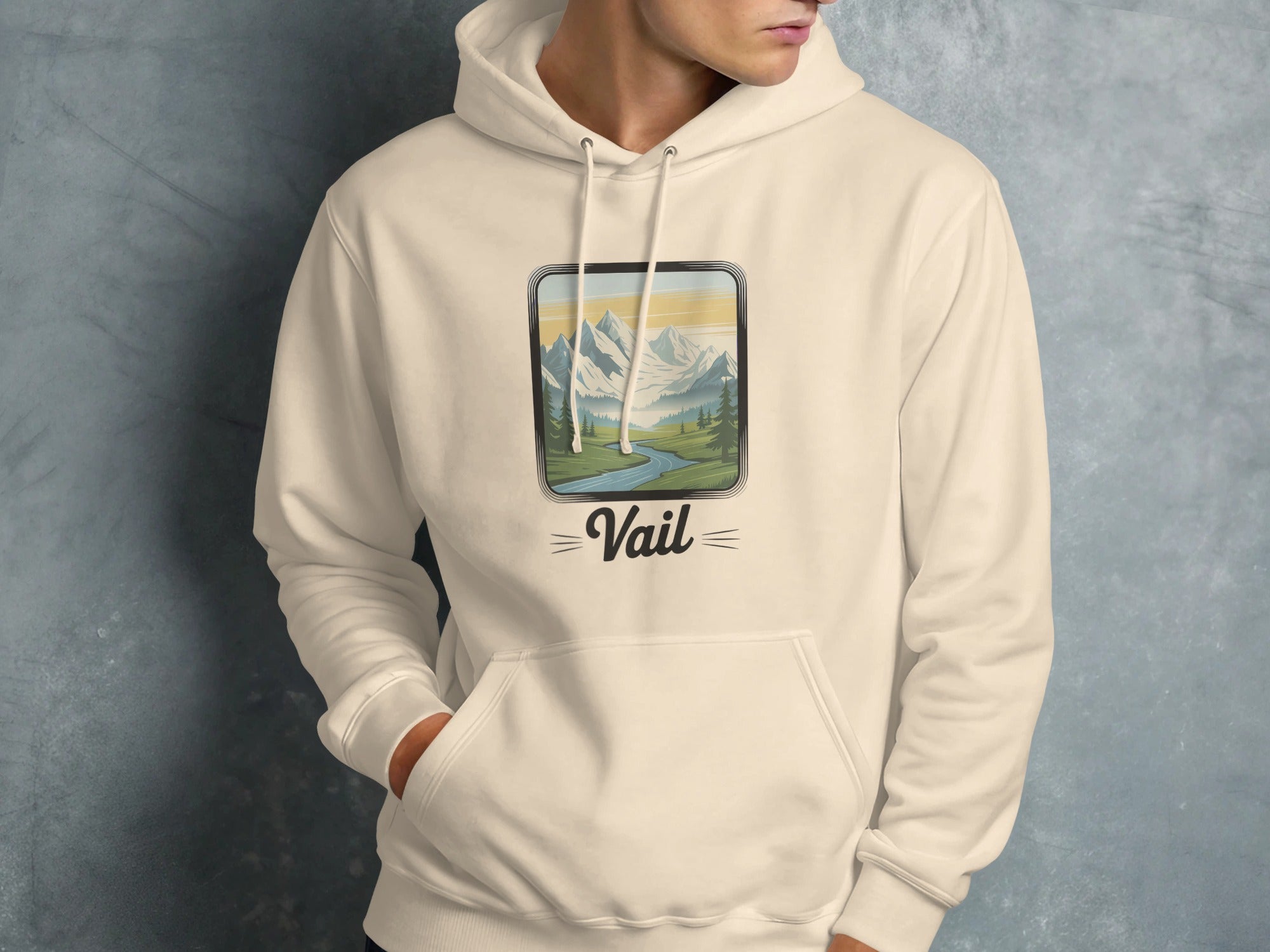 Vail Mountain Scene Graphic Hoodie product