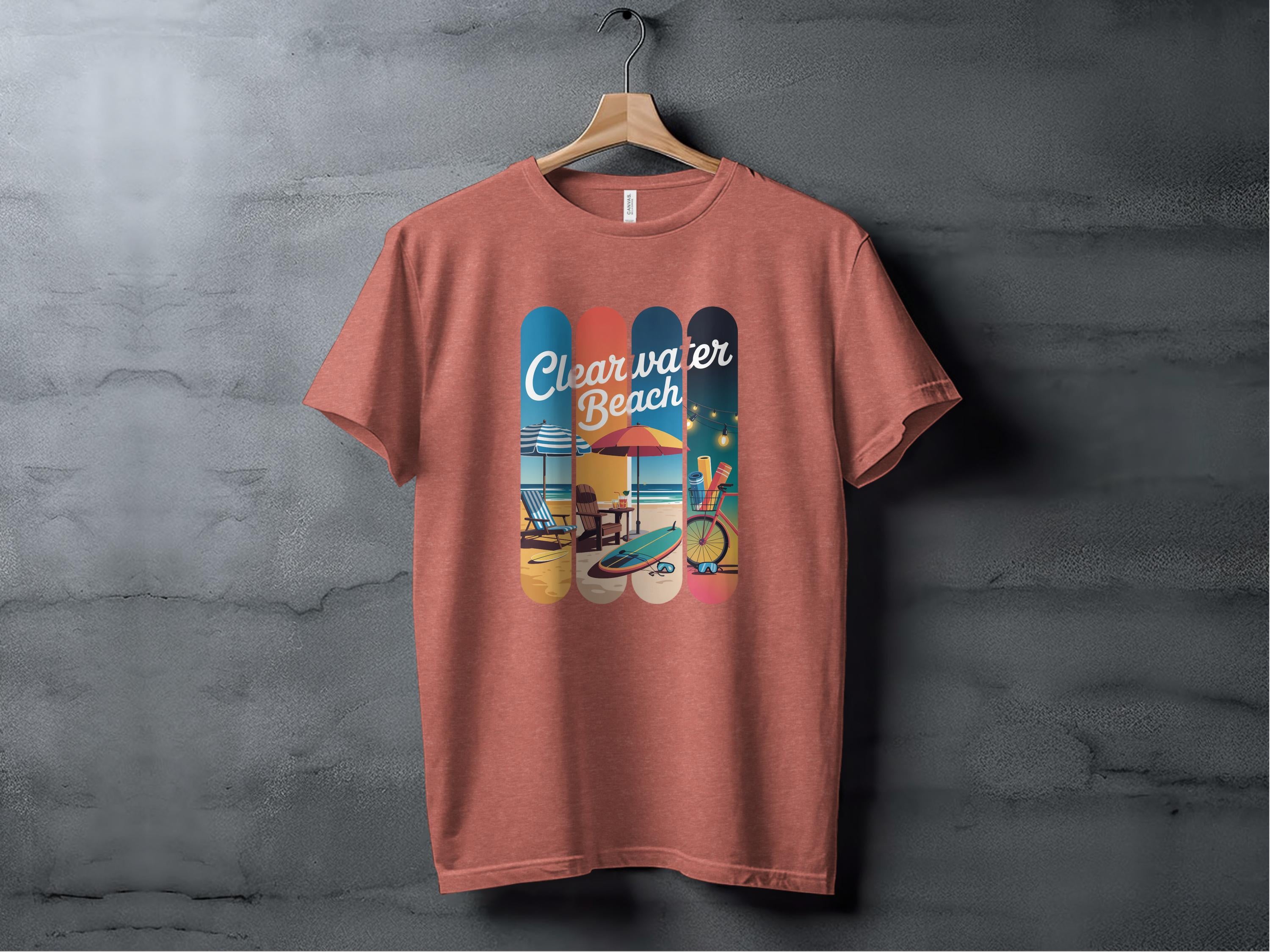 Clearwater Beach Surfing Graphic T-shirt product type