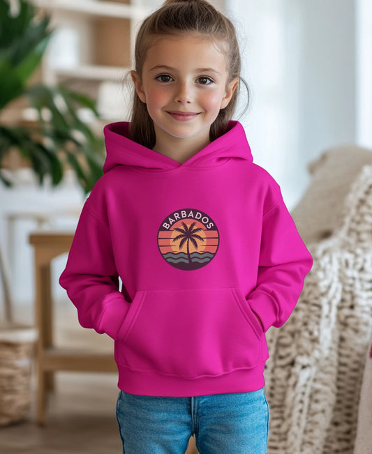 Barbados Sunset Design Kids Hoodie product type
