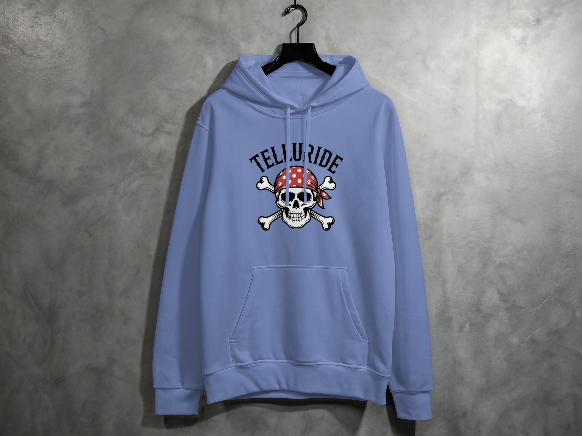 Telluride Skull Graphic Blue Hoodie product type